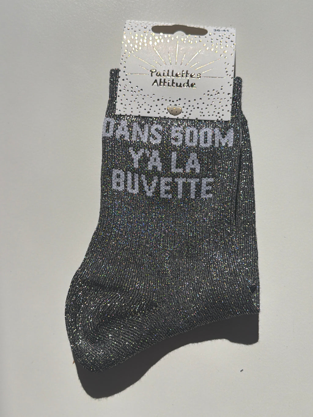 Chaussette de ville pailletée 36-41 DANS 500M Y’A LA BUVETTE