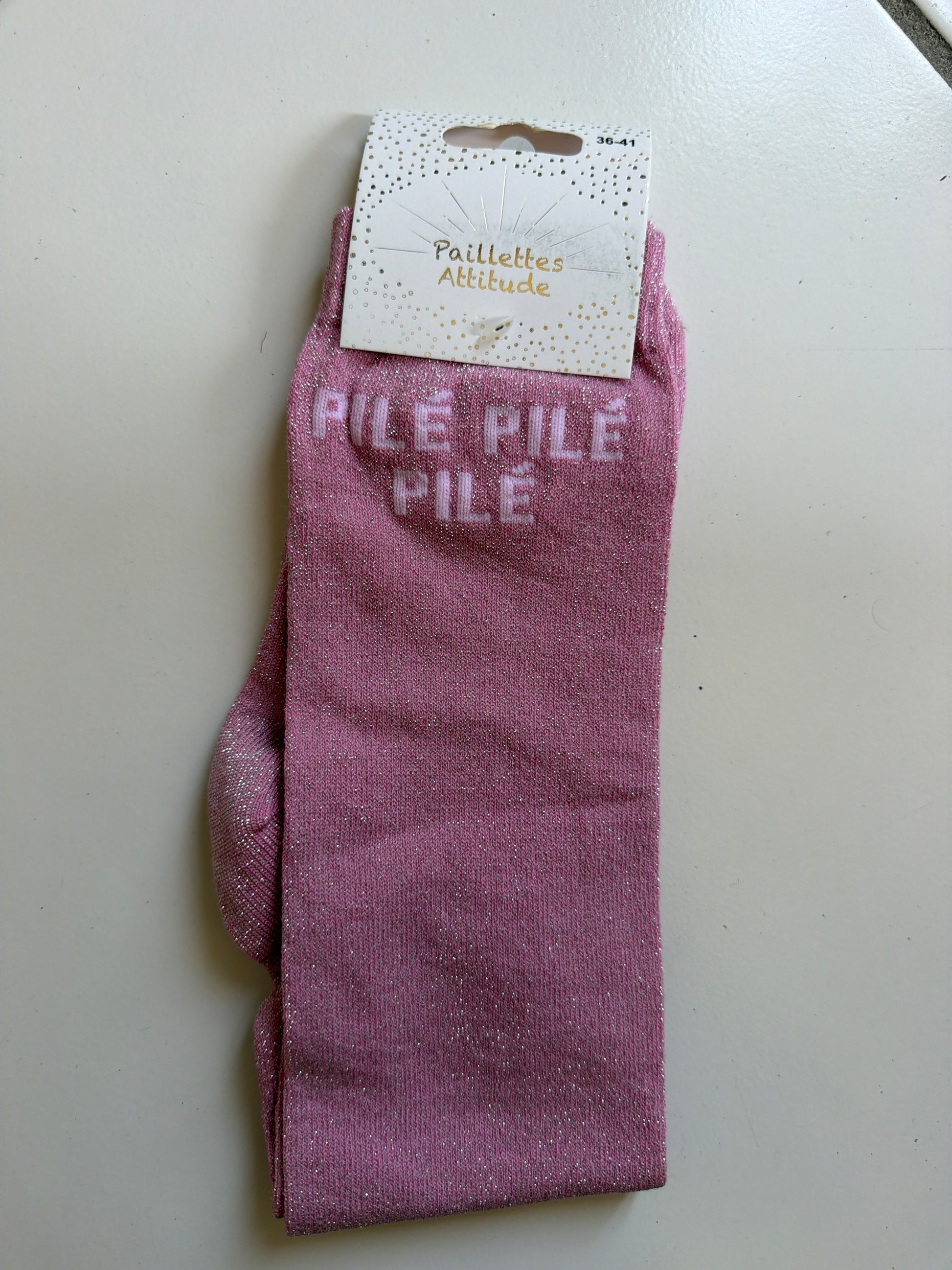 Chaussette pailletée équitation 36-41 PILÉ PILÉ PILÉ