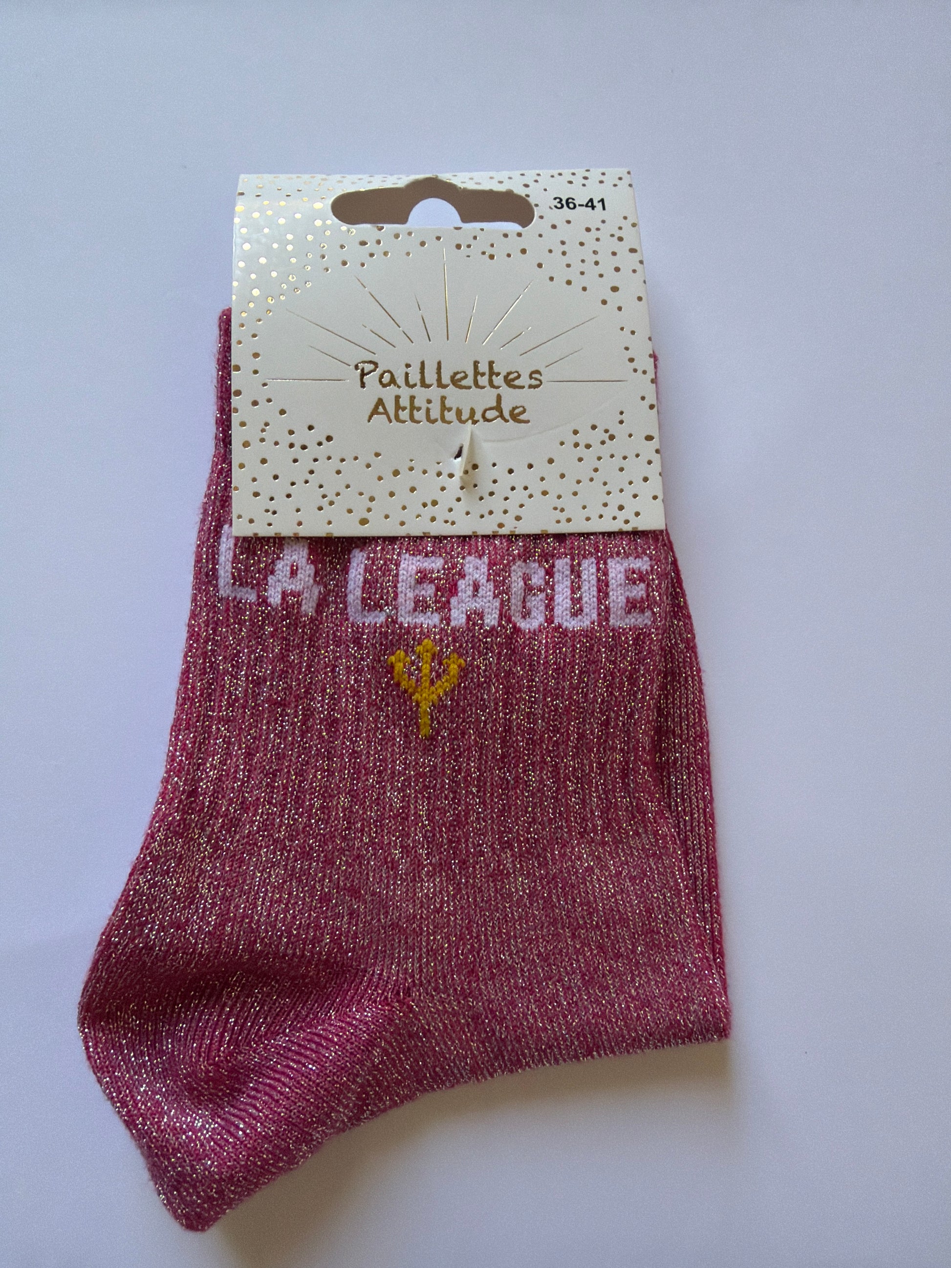 Chaussette de ville pailletée 36-41 LA LEAGUE