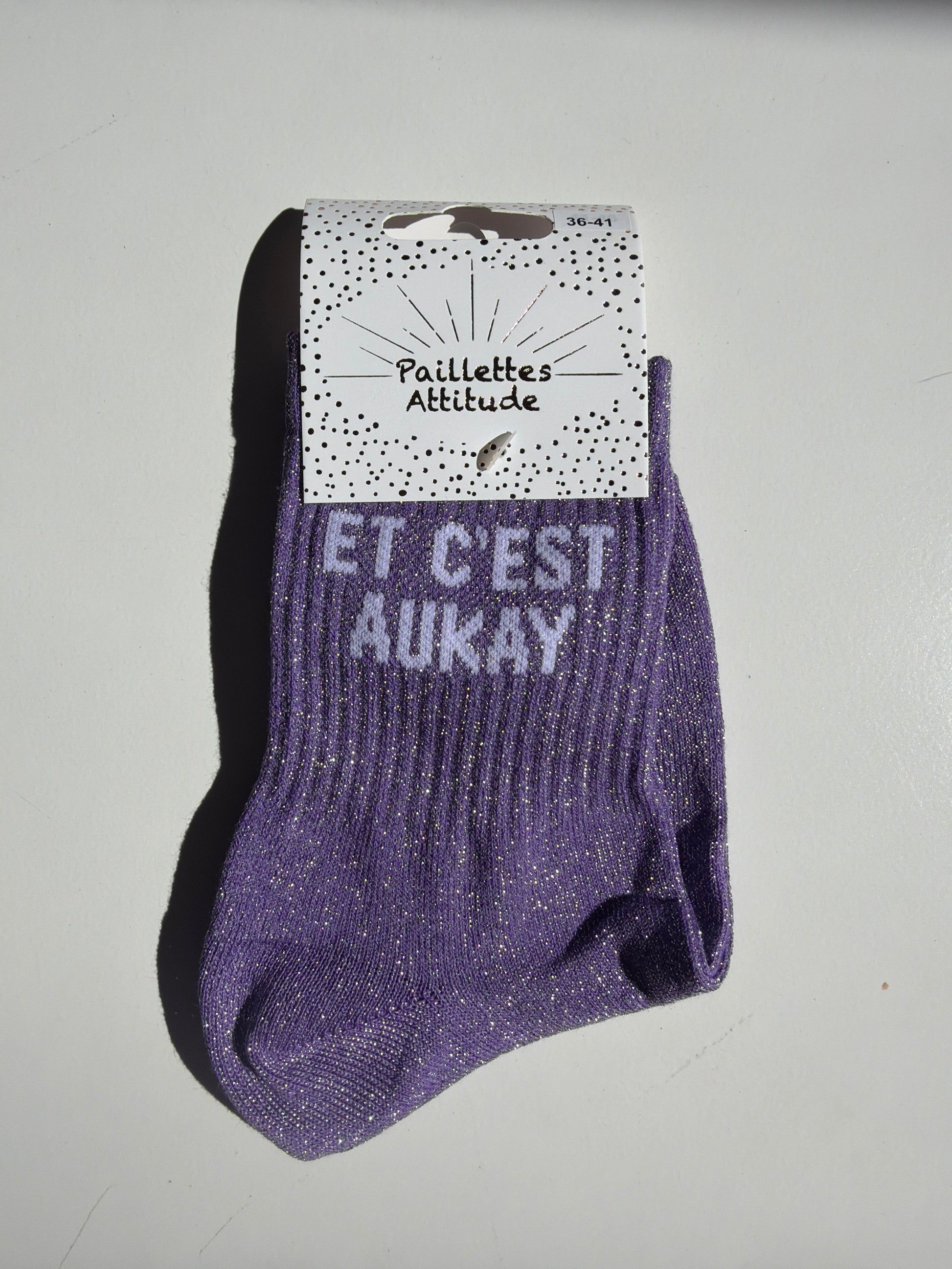 Chaussette de ville pailletée 36-41 ET C’EST AUKAY