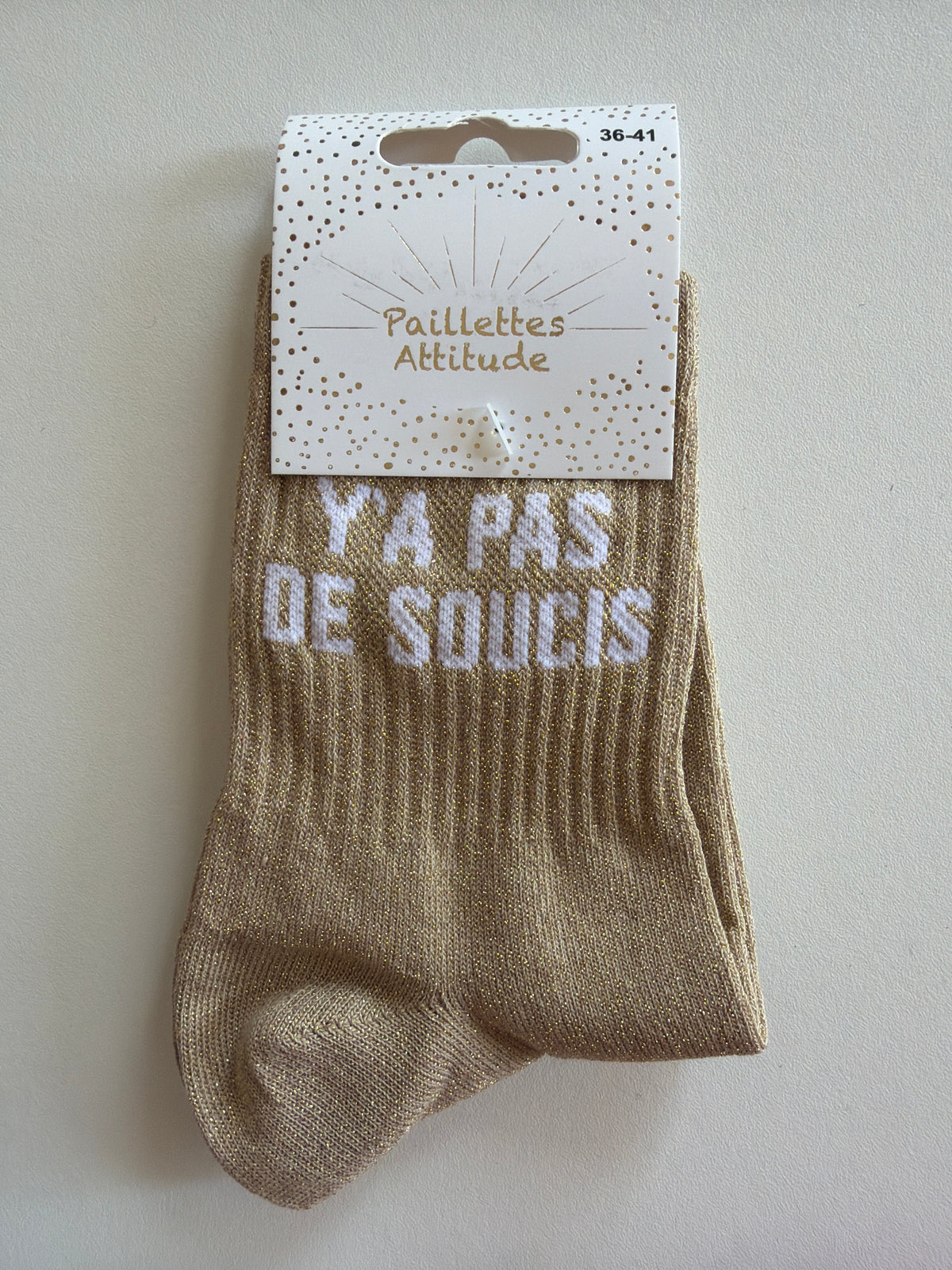 Chaussette de ville pailletée 36-41 Y’A PAS DE SOUCIS