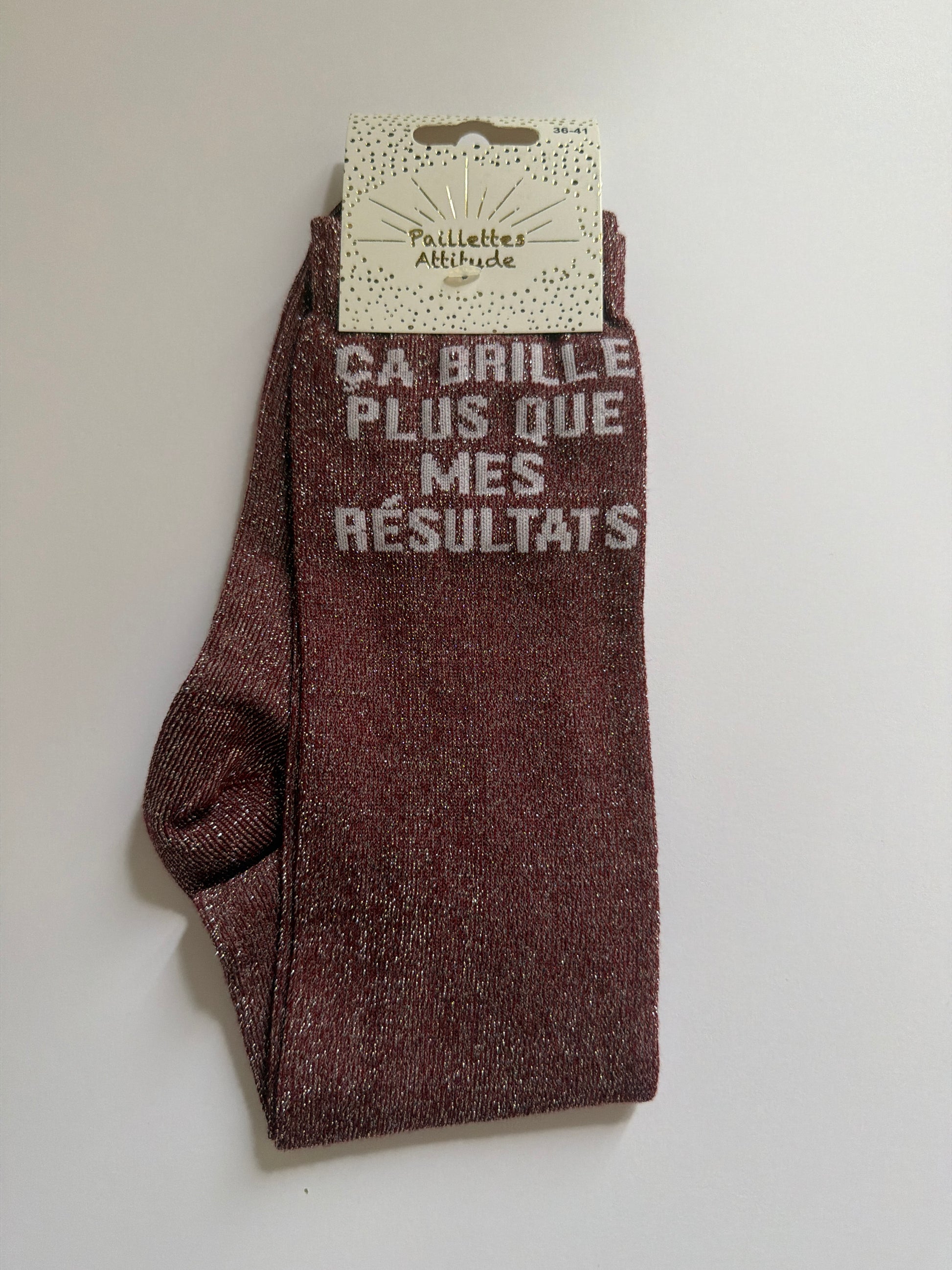 Chaussette pailletée équitation 36-41 ÇA BRILLE PLUS QUE MES RÉSULTATS  