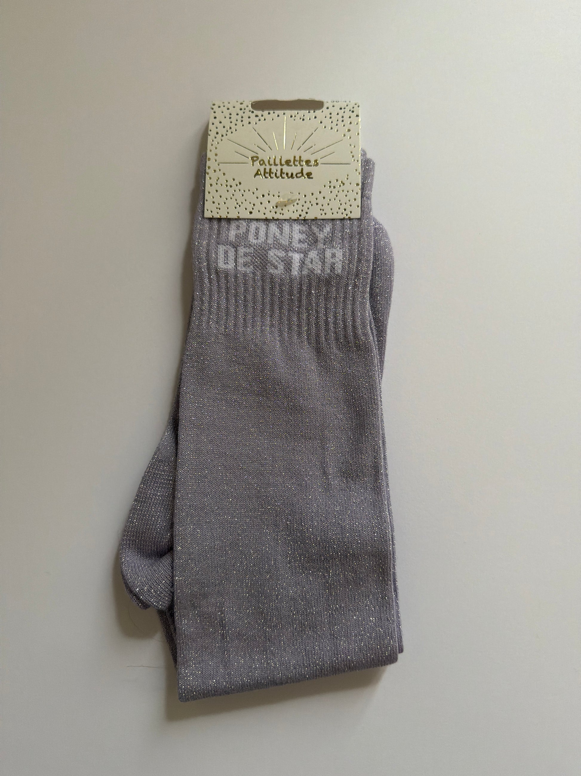 Chaussette pailletée équitation 36-41  PONEY DE STAR