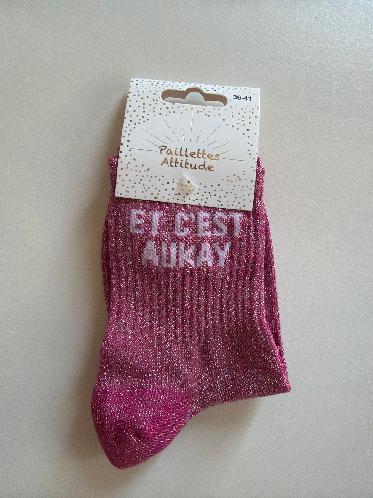 Chaussette de ville pailletée 36-41 ET C’EST AUKAY