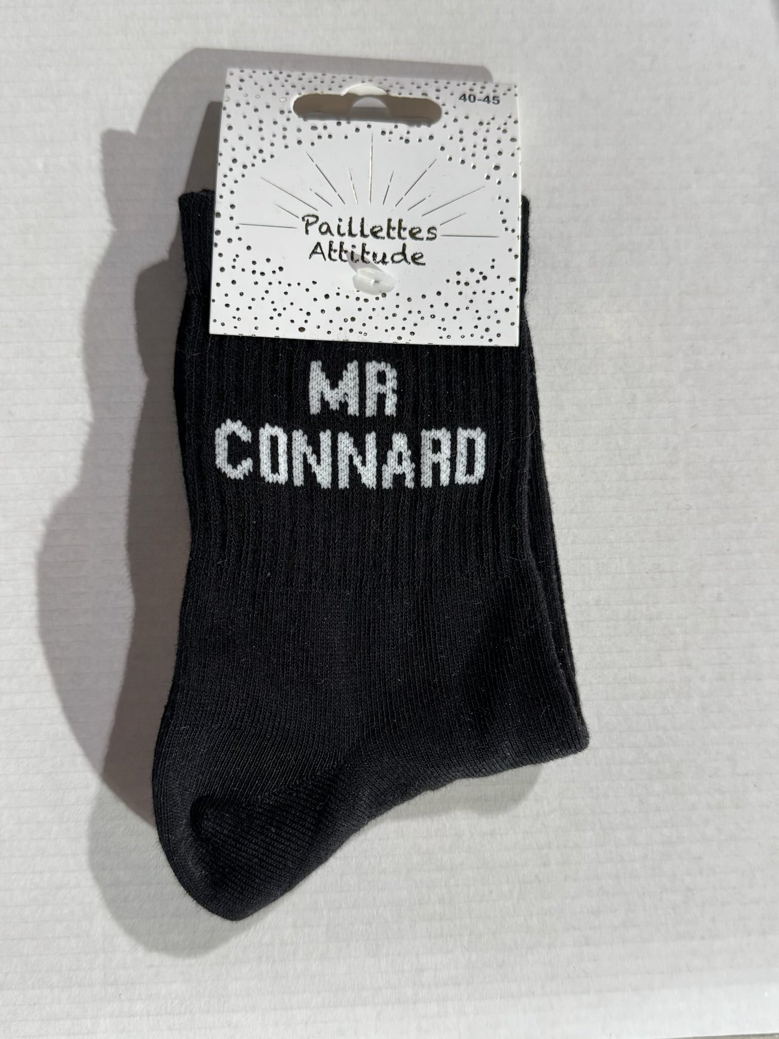 Chaussettes Noir « Mr Connard »