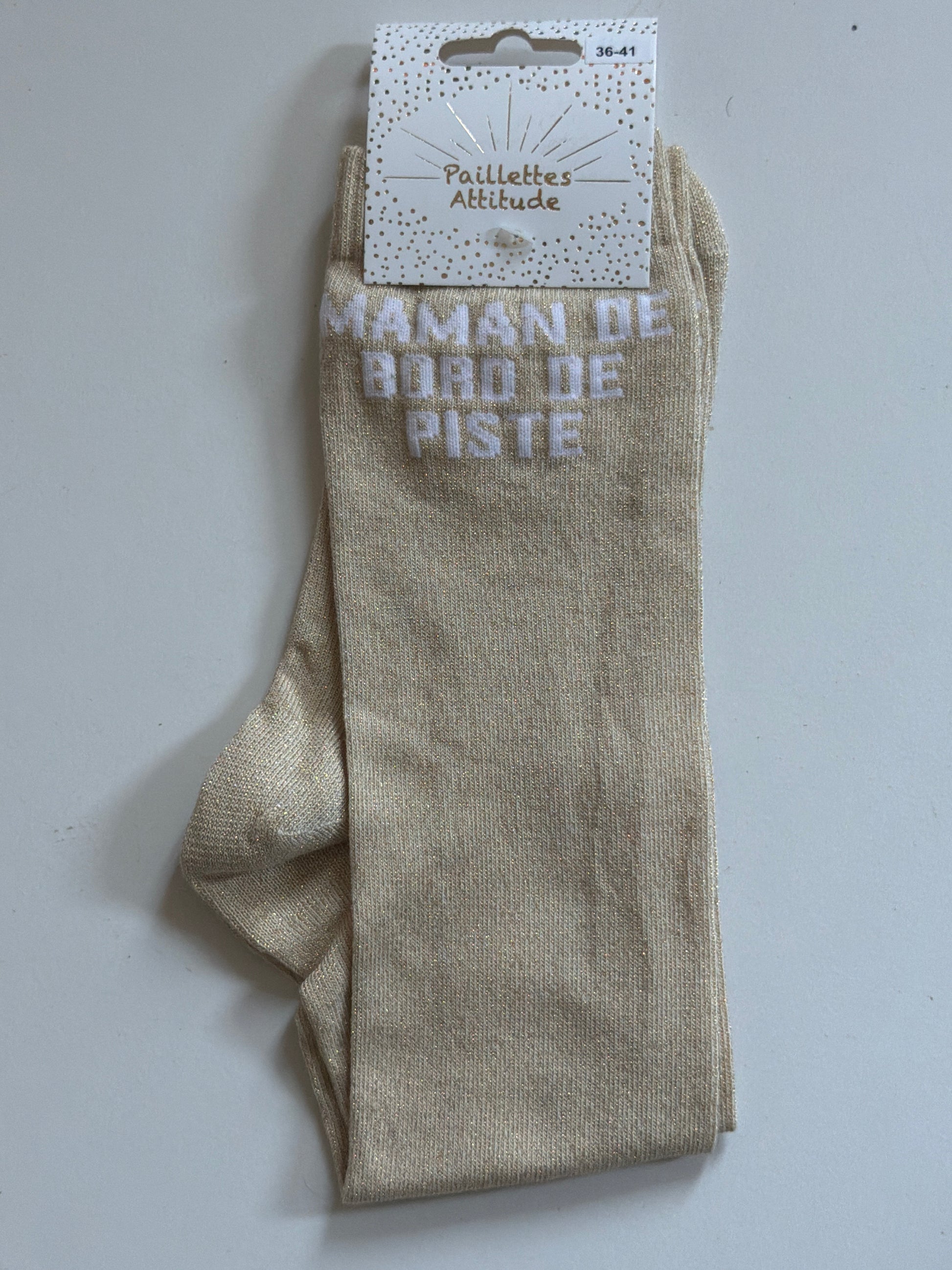 Chaussette pailletée équitation 36-41 MAMAN DE BORD DE PISTE