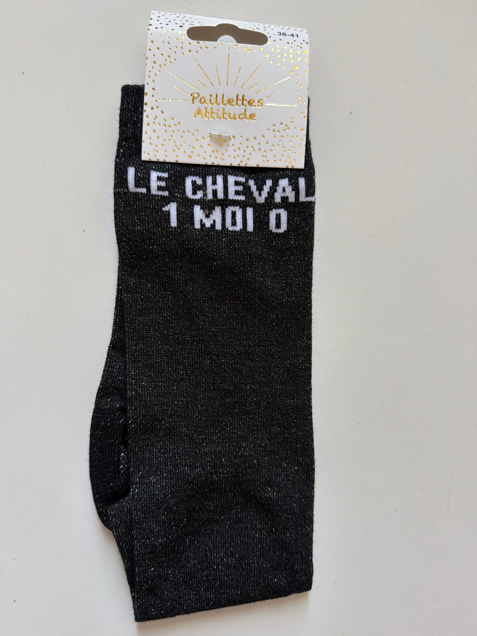 Chaussette pailletée équitation 36-41 LE CHEVAL 1 MOI 0