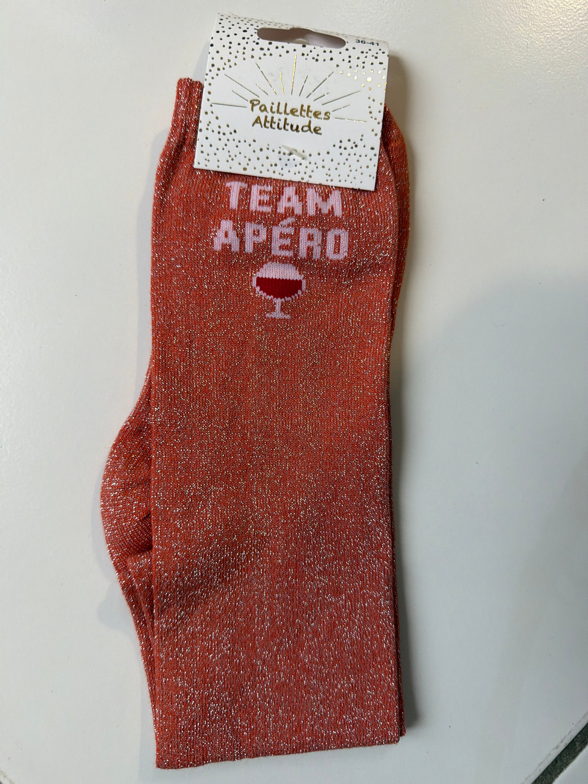 Chaussette pailletée équitation 36-41 TEAM APÉRO 🍷