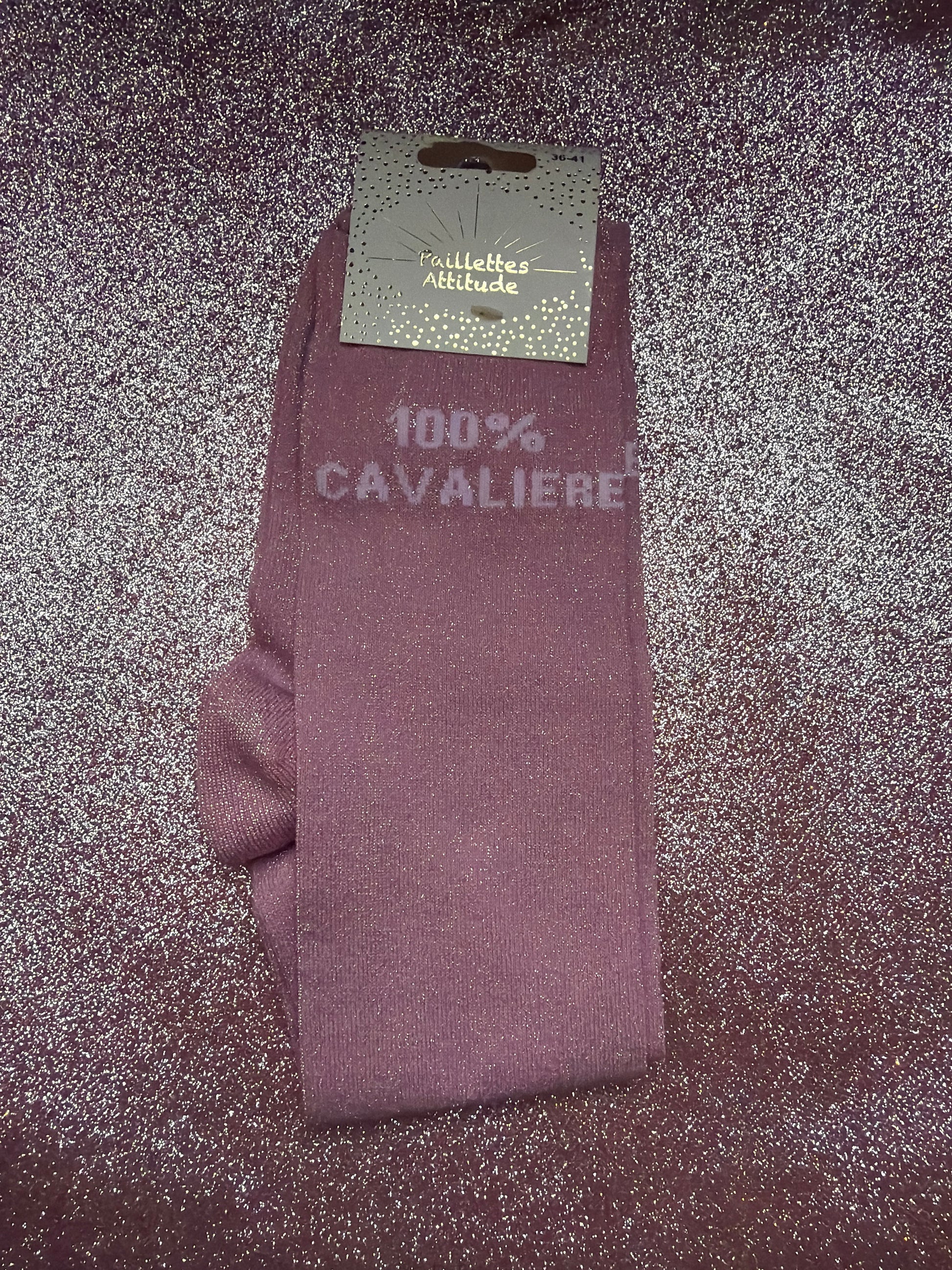 chaussette pailletée 100% cavalière 36/41