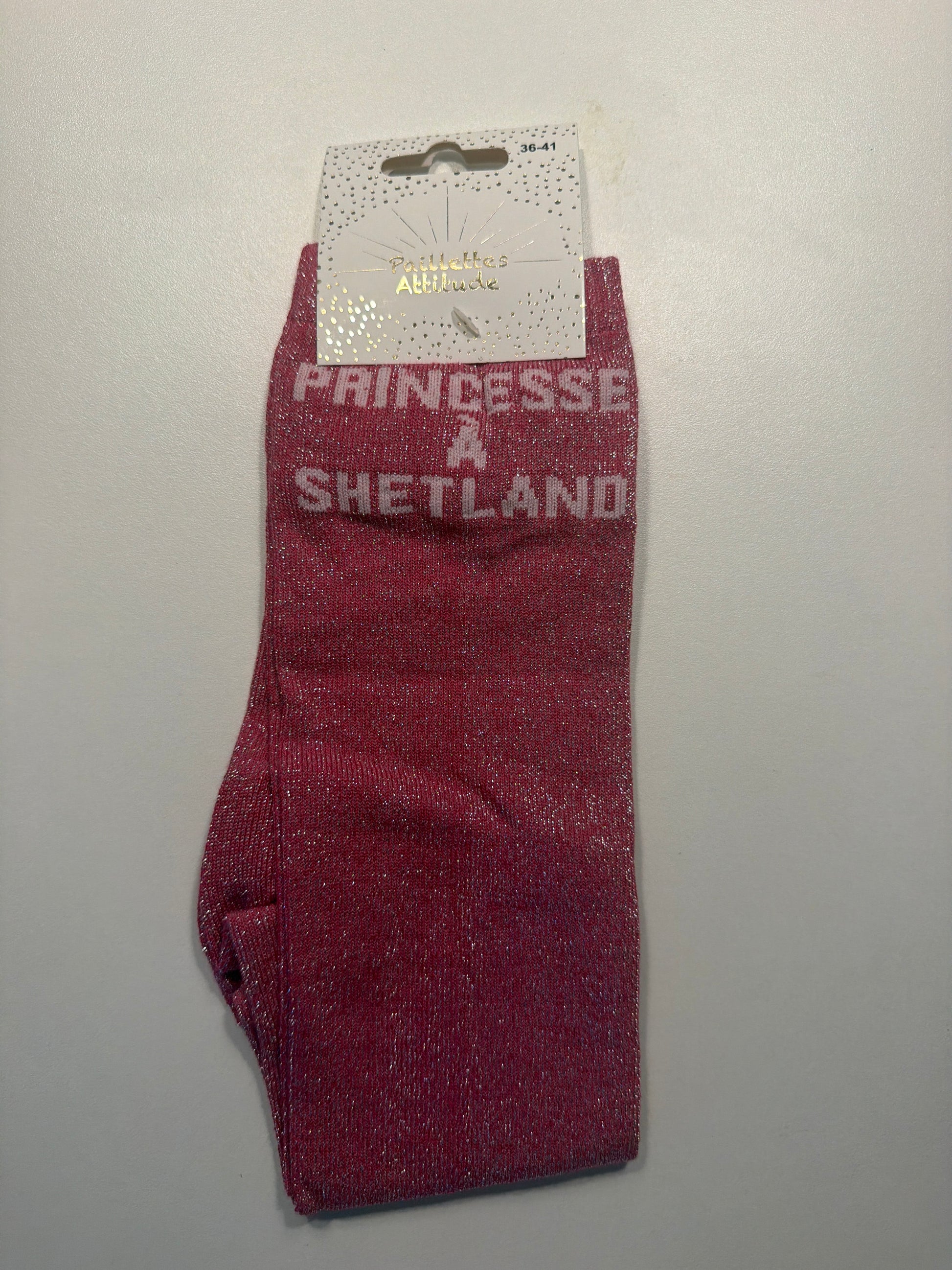 chaussette pailletée équitation 36-41 PRINCESSE À SHETLAND