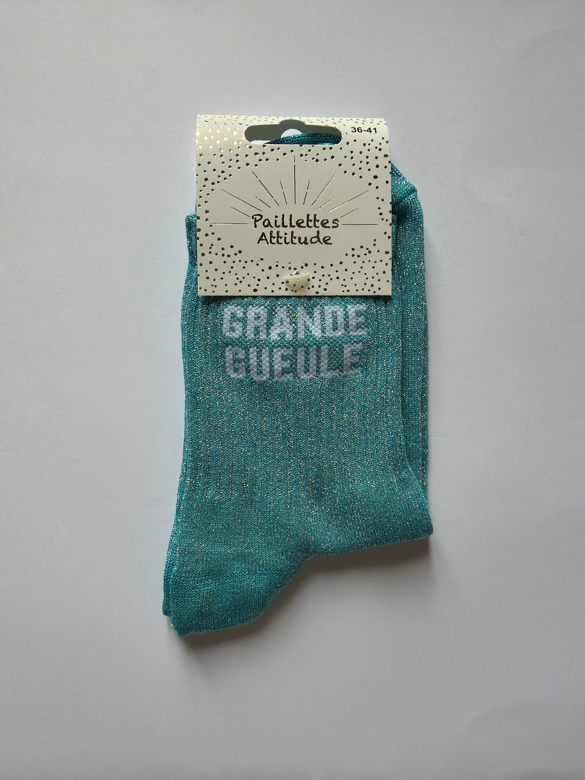Chaussette de ville pailletée 36-41 GRANDE GUEULE