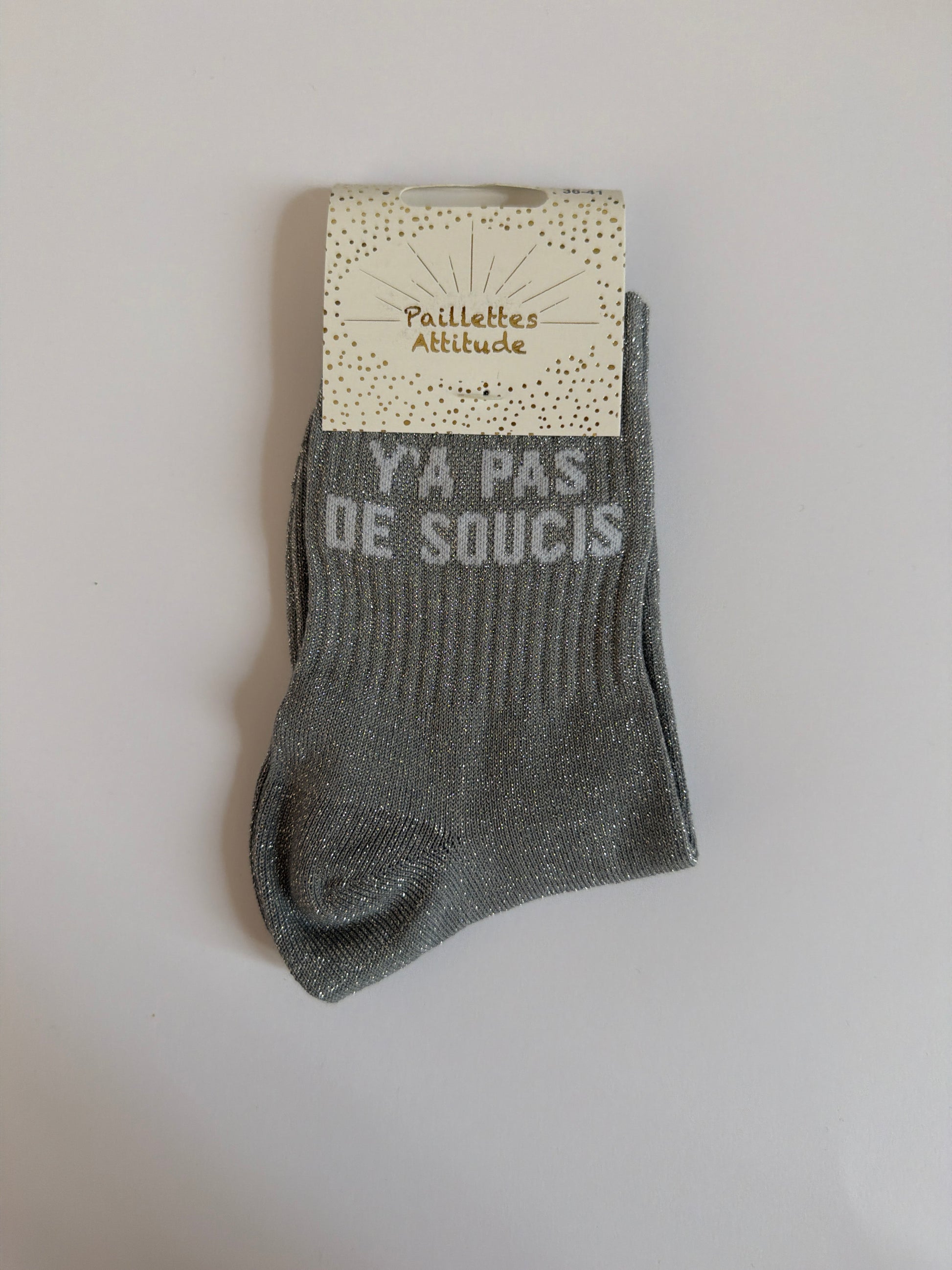 Chaussette de ville pailletée 36-41 Y’A PAS DE SOUCIS