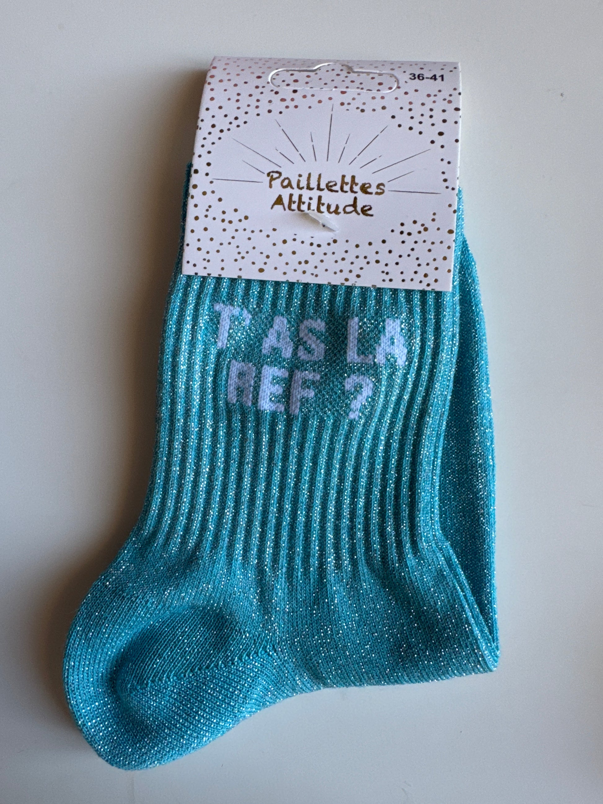 Chaussettes “T’as la ref ?” – Taille 36/41 ✨