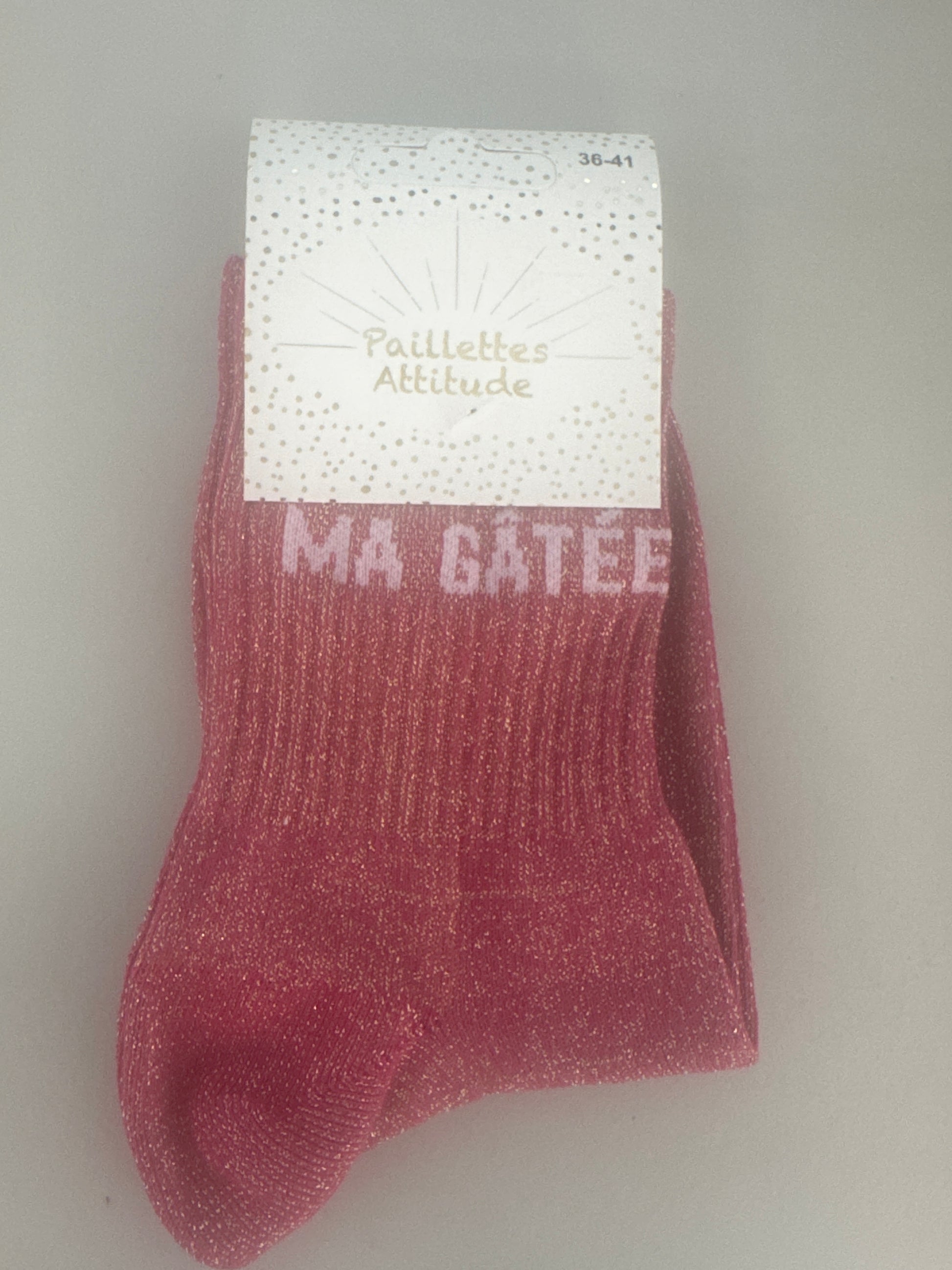 Chaussettes Vert Pailletée « Ma Gâtée »