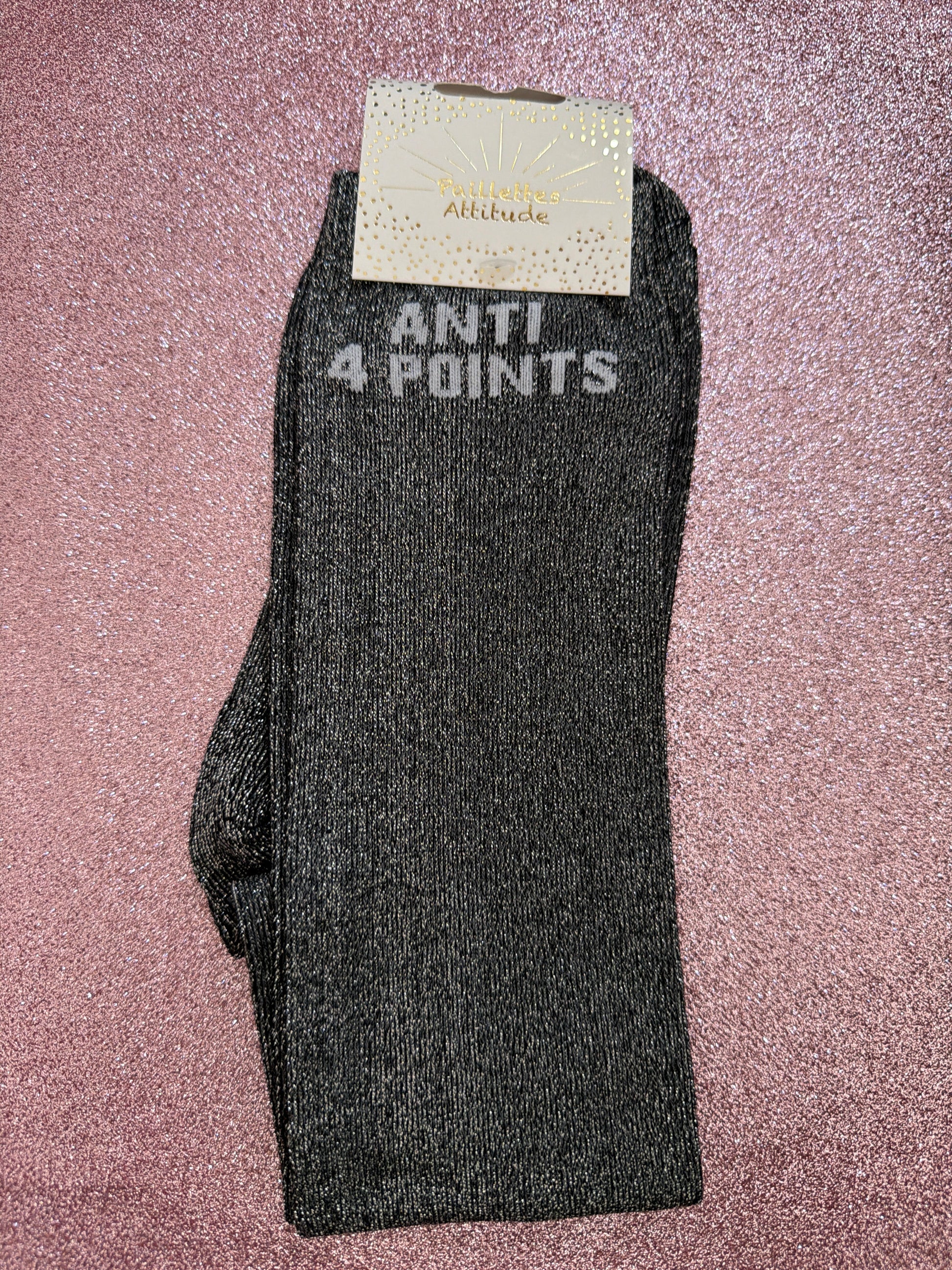 chaussette pailletée ANTI 4 POINTS 36/41