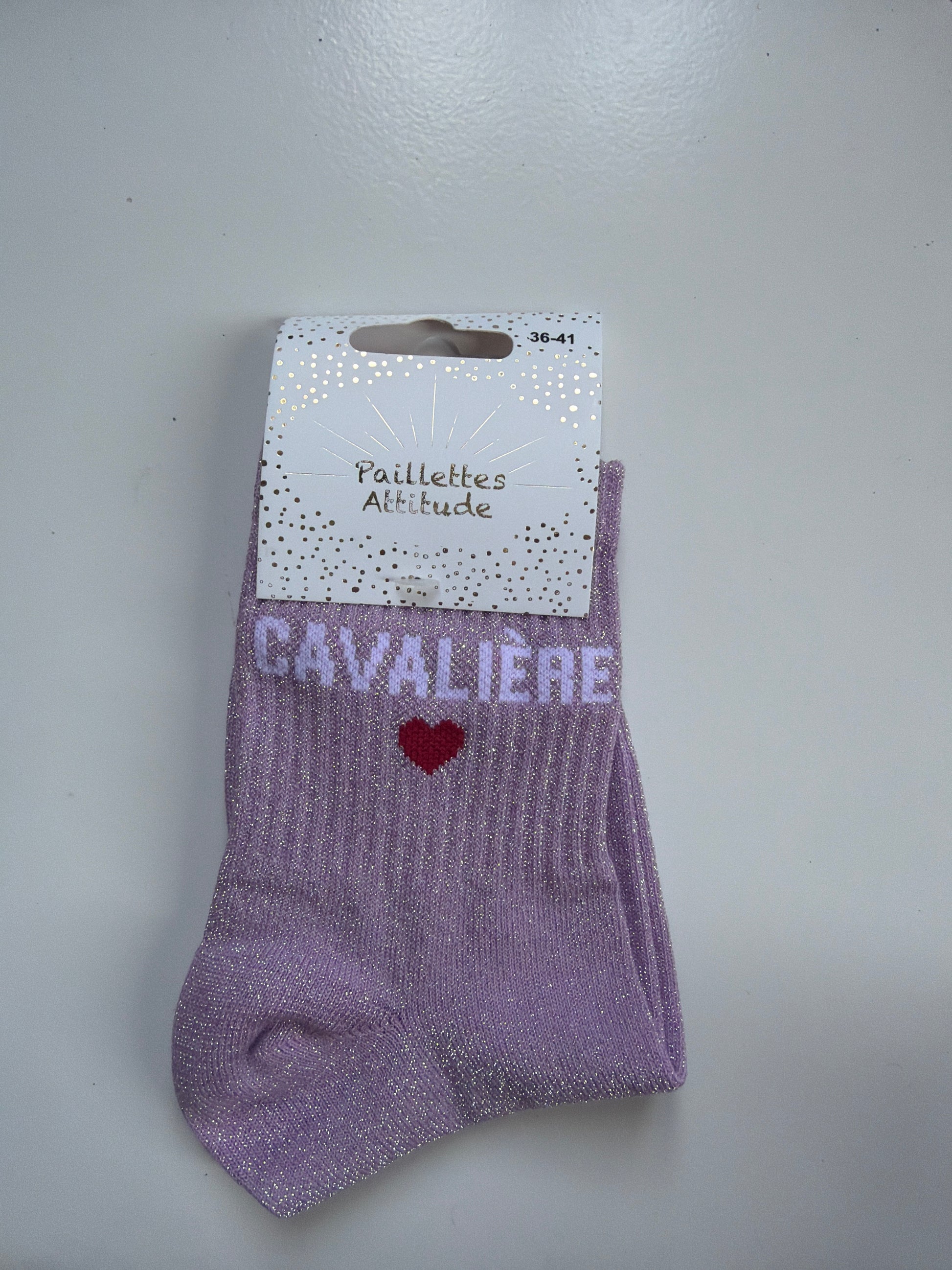 Chaussette de ville pailletée 36-41 CAVALIÈRE ❤️