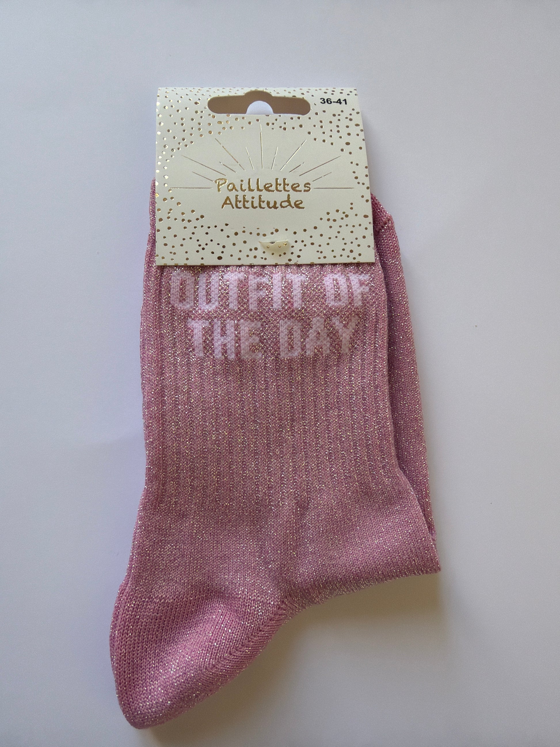 Chaussette de ville pailletée 36-41 OUTFIT OF THE DAY