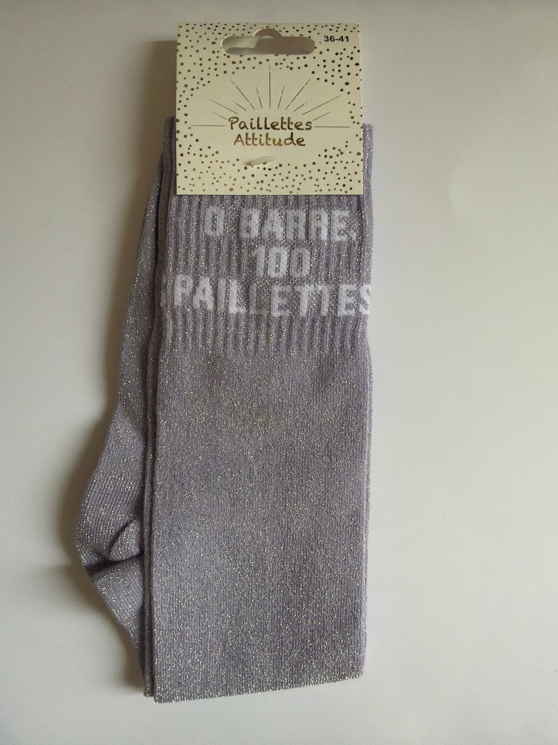 Chaussette pailletée équitation 36-41 0 BARRE, 100 PAILLETTES