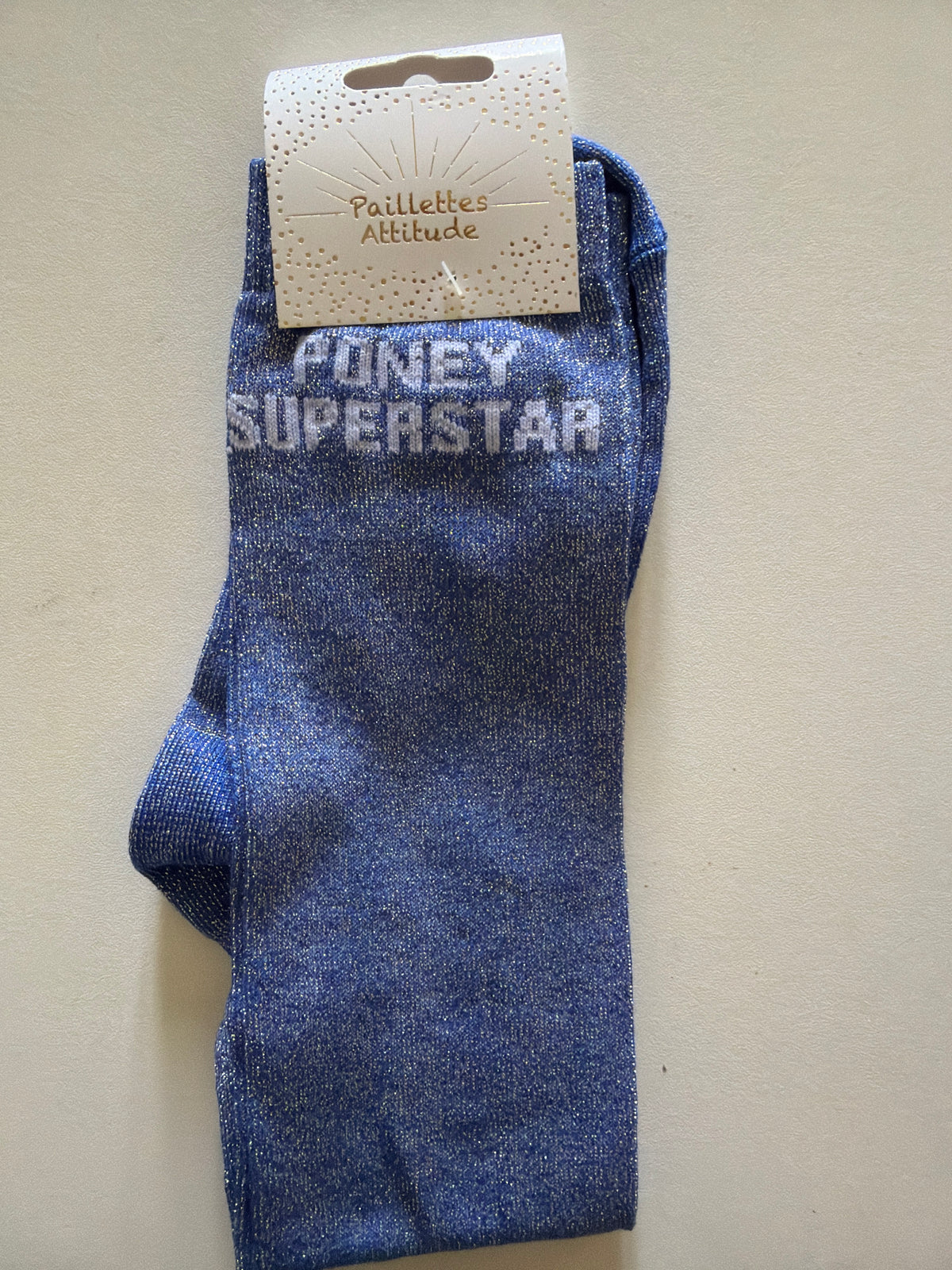 Chaussette pailletée équitation 36-41 PONEY SUPERSTAR