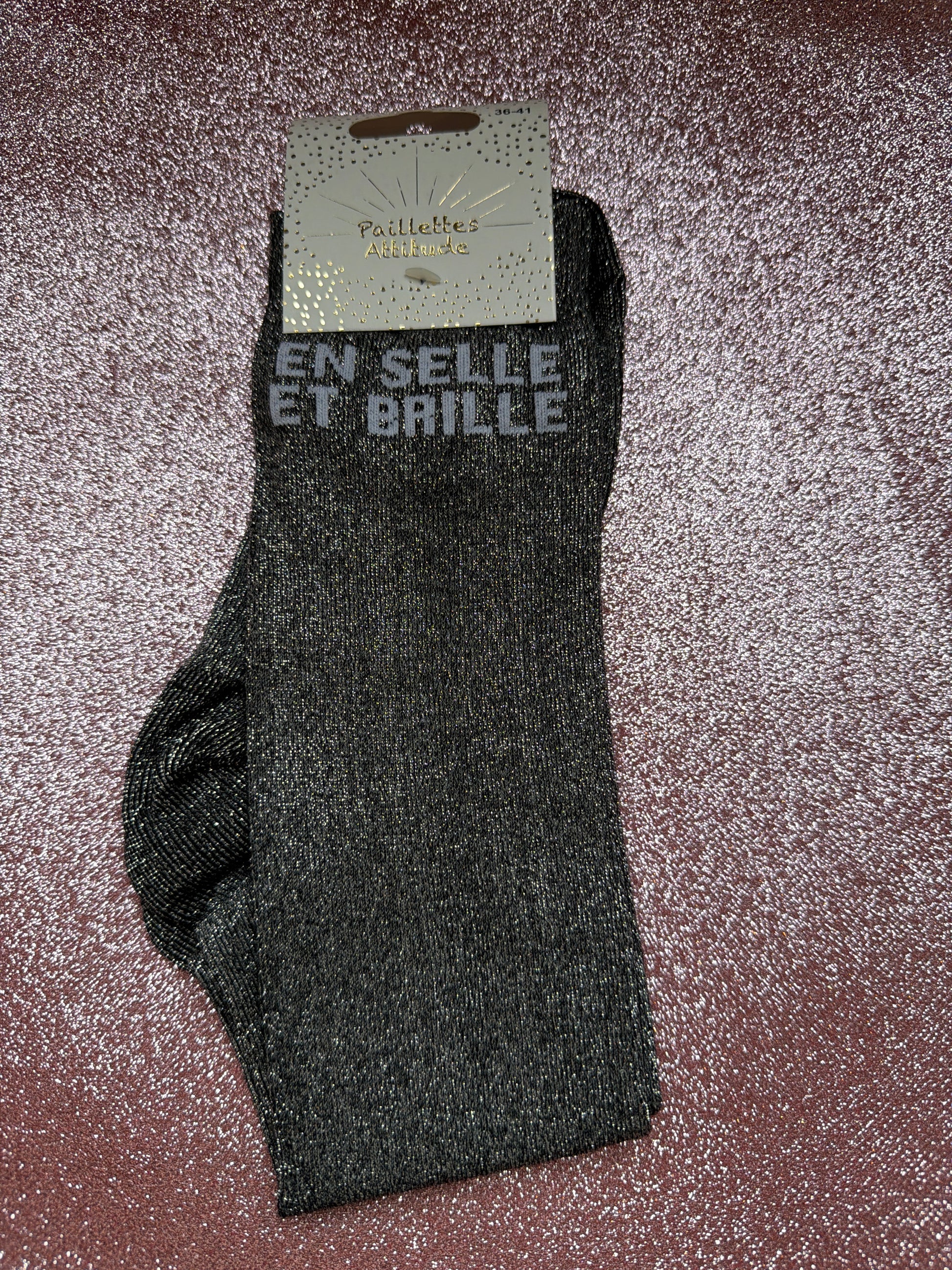 chaussette pailletée EN SELLE ET BRILLE 36/41