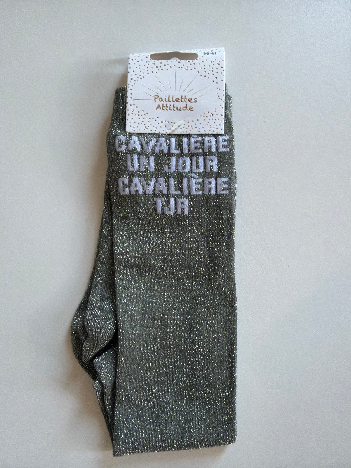 Chaussette pailletée équitation 36-41 CAVALIÈRE UN JOUR CAVALIÈRE TJR