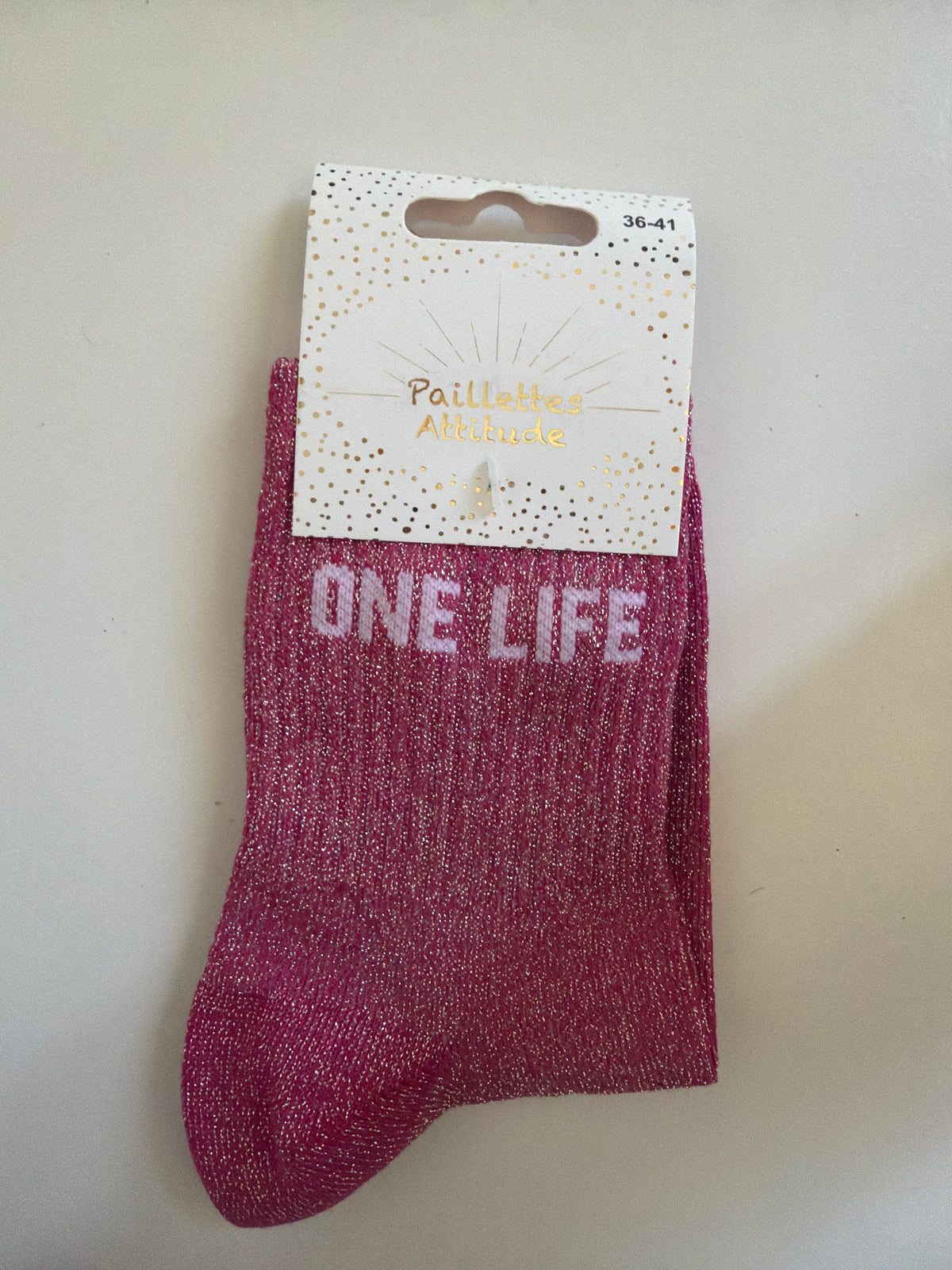 Chaussette de ville pailletée 36-41 ONE LIFE