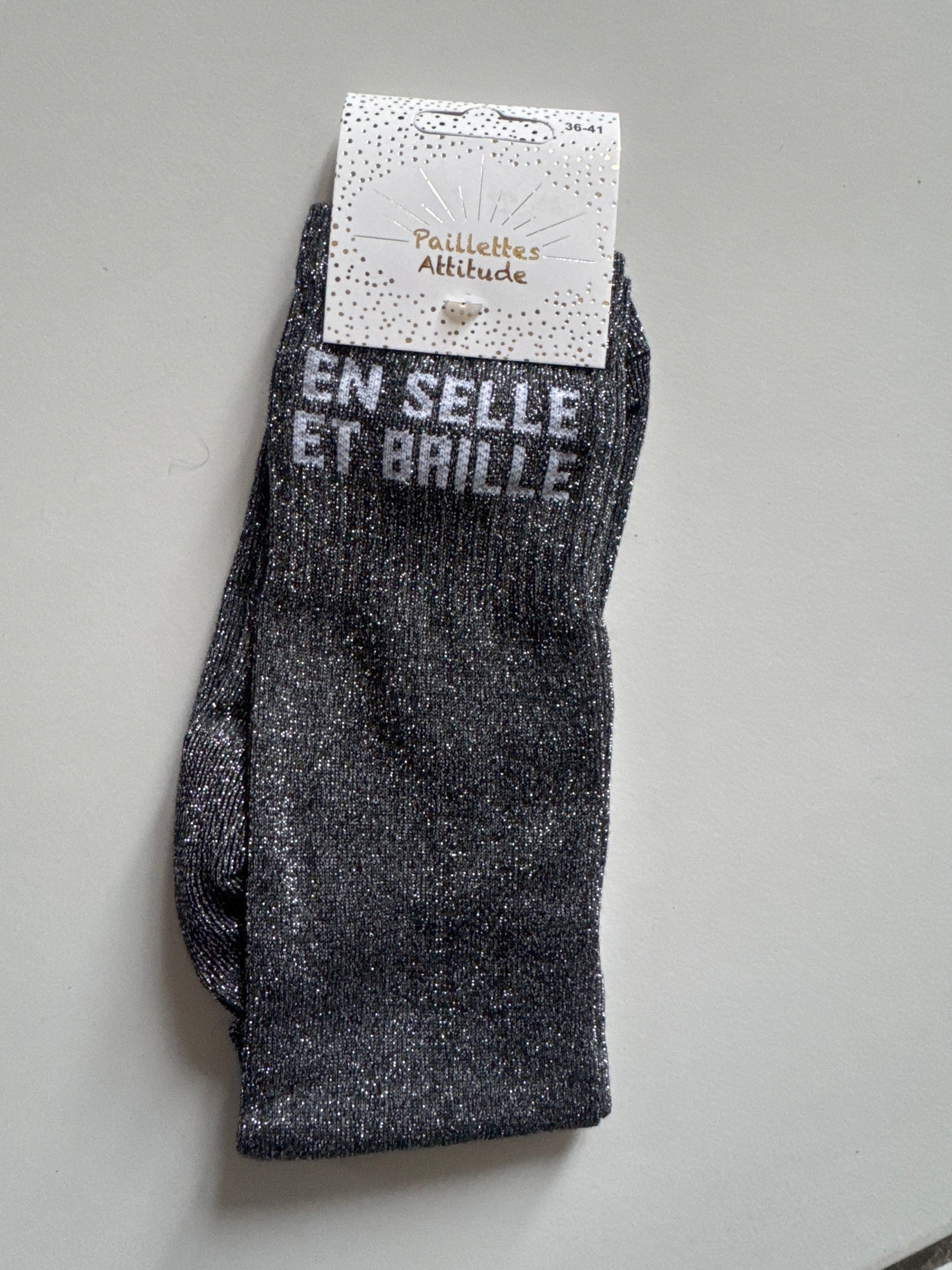 chaussette pailletée EN SELLE ET BRILLE 36/41