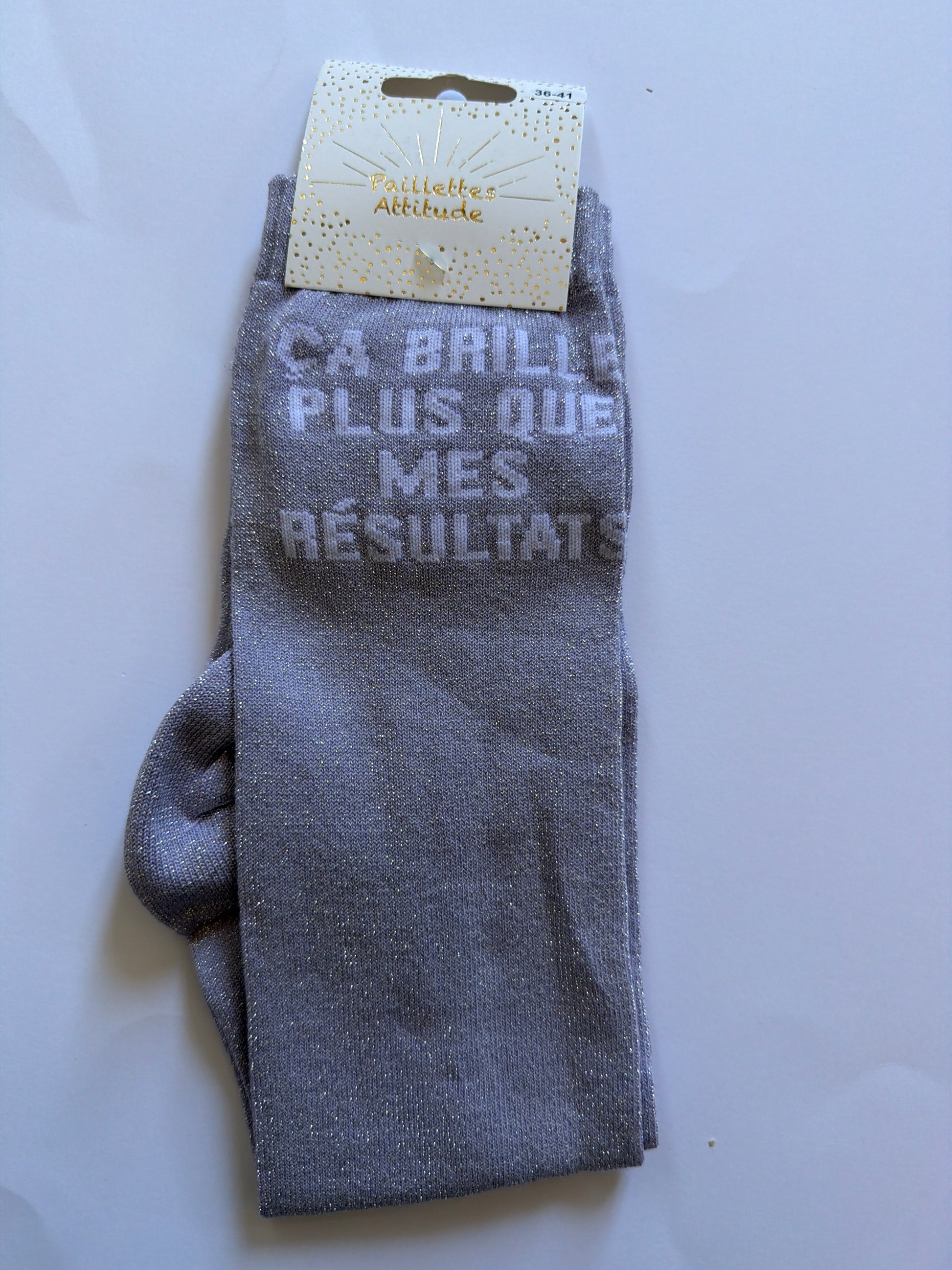 Chaussette pailletée équitation 36-41 ÇA BRILLE PLUS QUE MES RÉSULTATS  