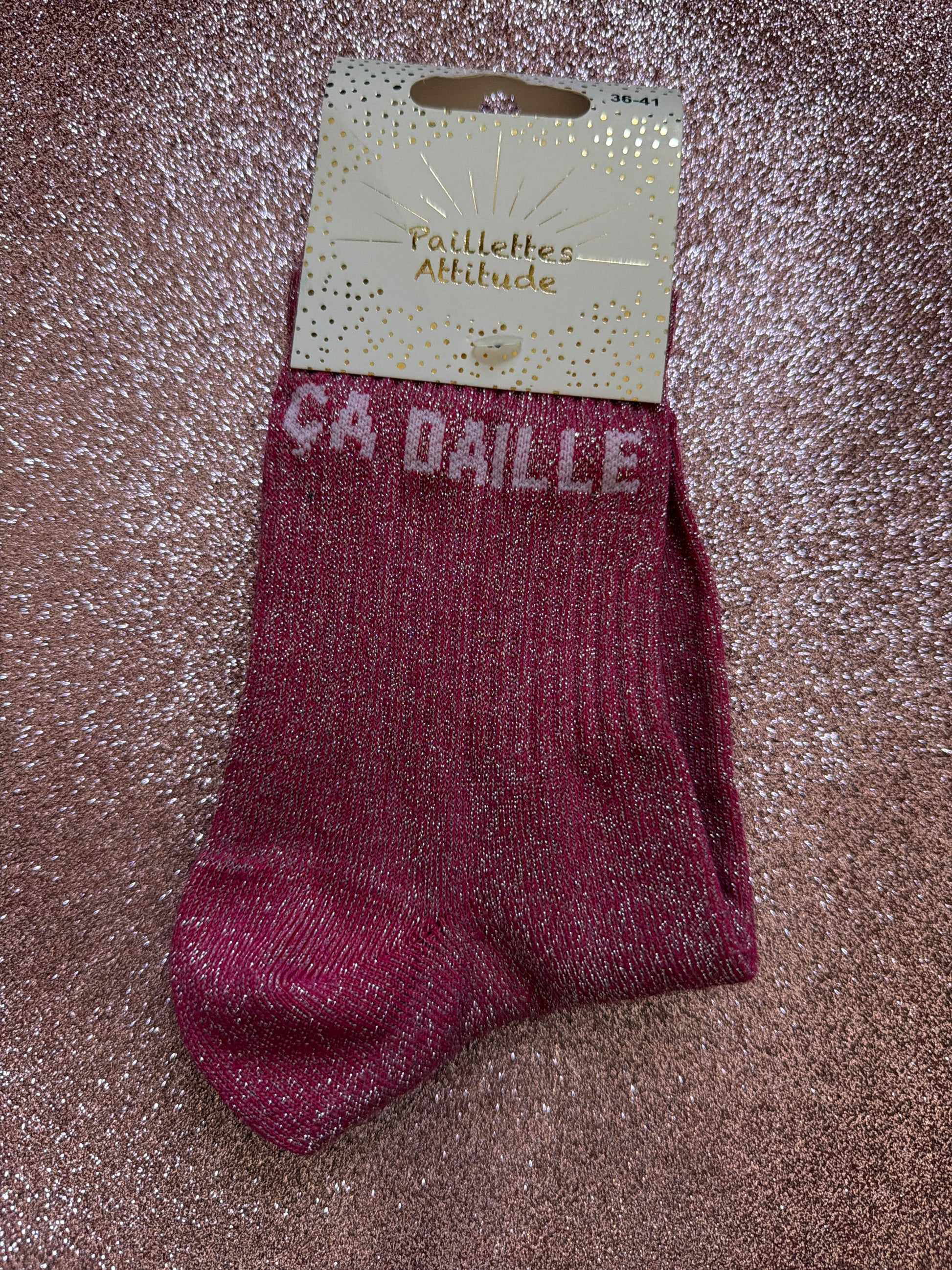 Chaussette de ville pailletée ÇA DAILLE 36/41