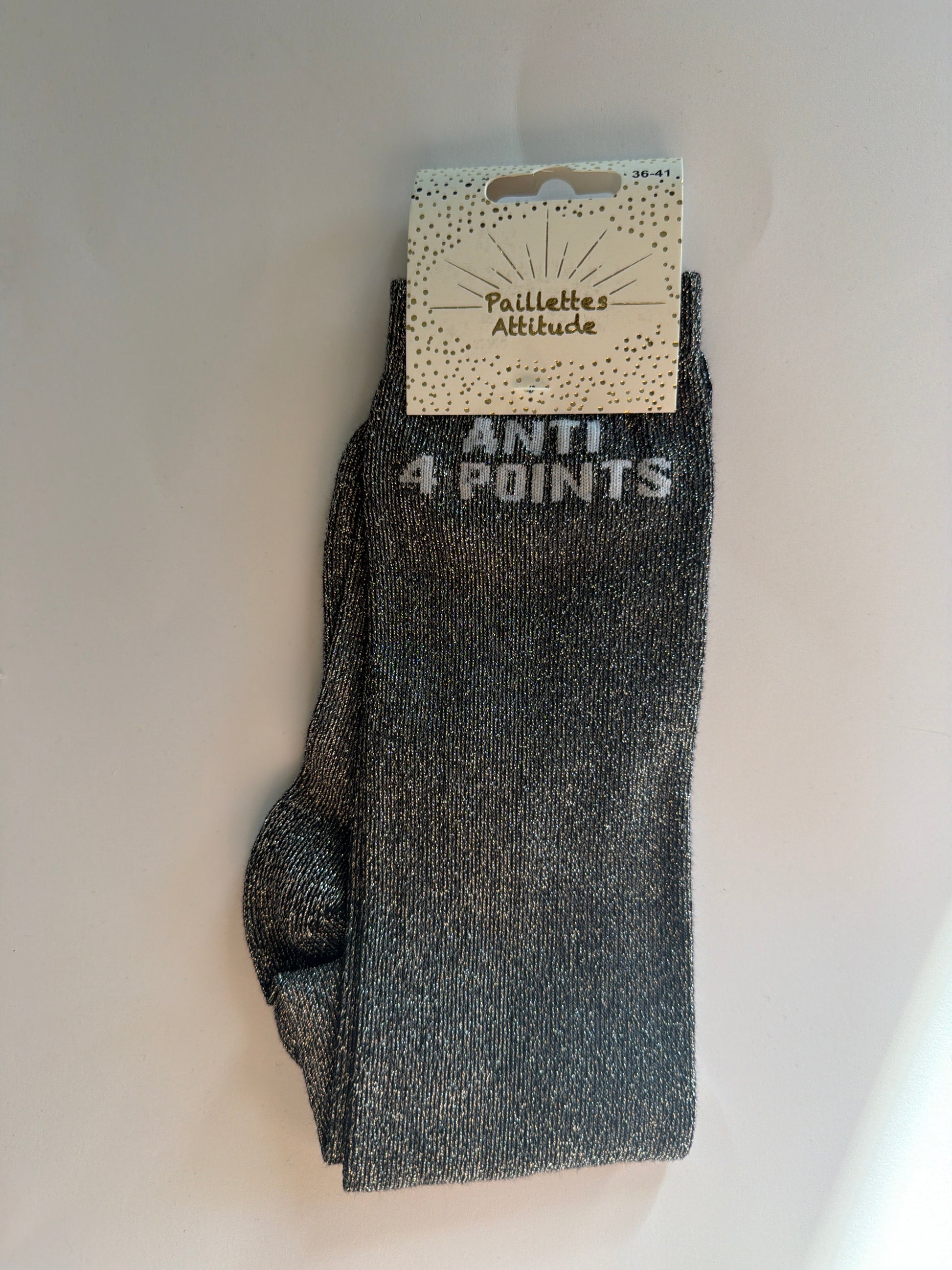 Chaussette pailletée équitation 36-41 ANTI 4 POINTS