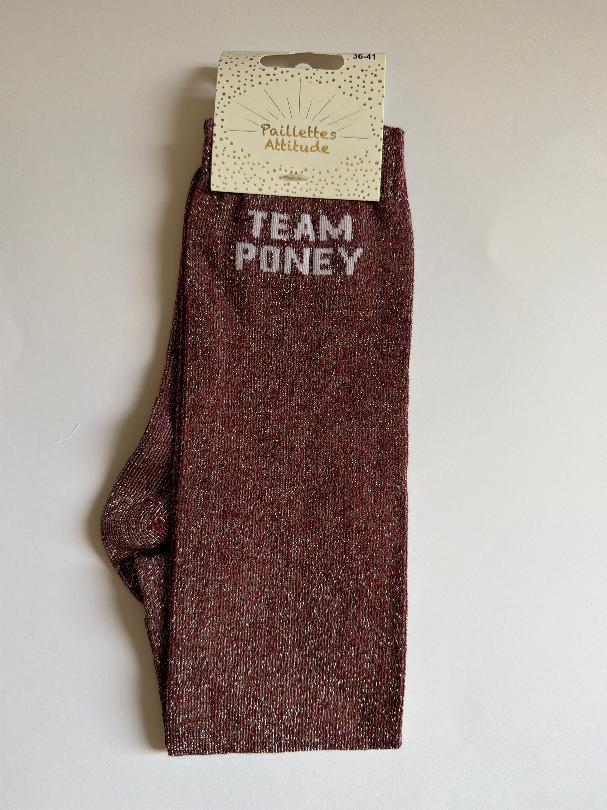 Chaussette pailletée équitation 36-41 TEAM PONEY