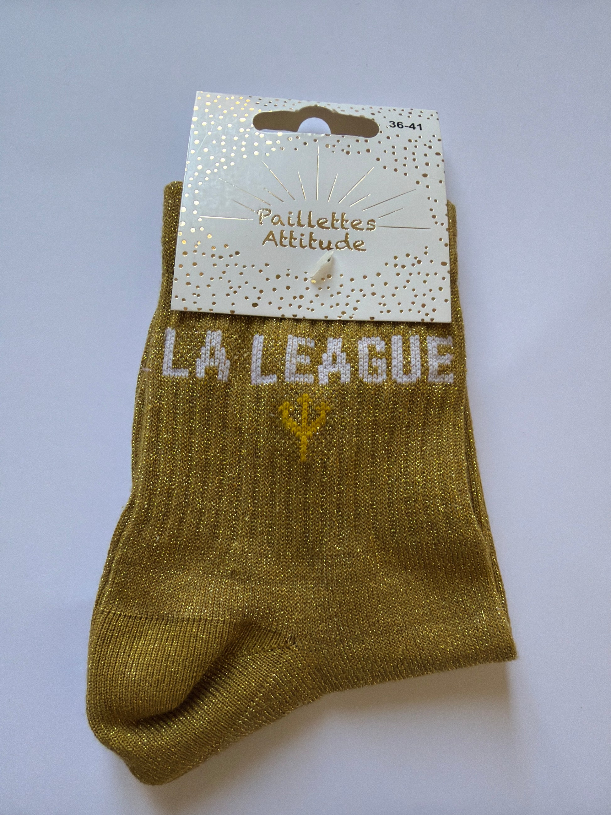 Chaussette de ville pailletée 36-41 LA LEAGUE