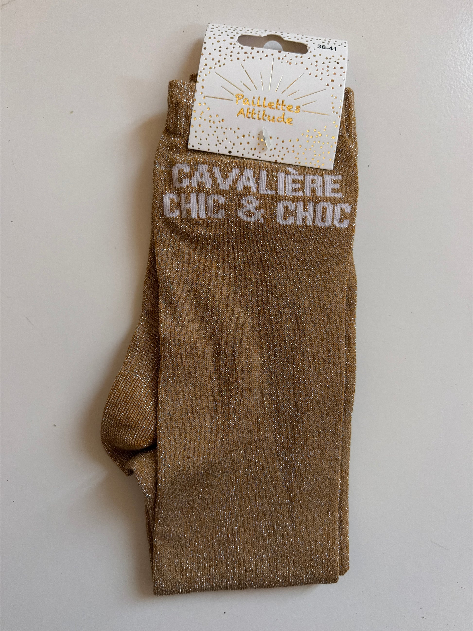 Chaussette équitation pailletée 36-41 CAVALIÈRE CHIC & CHOC