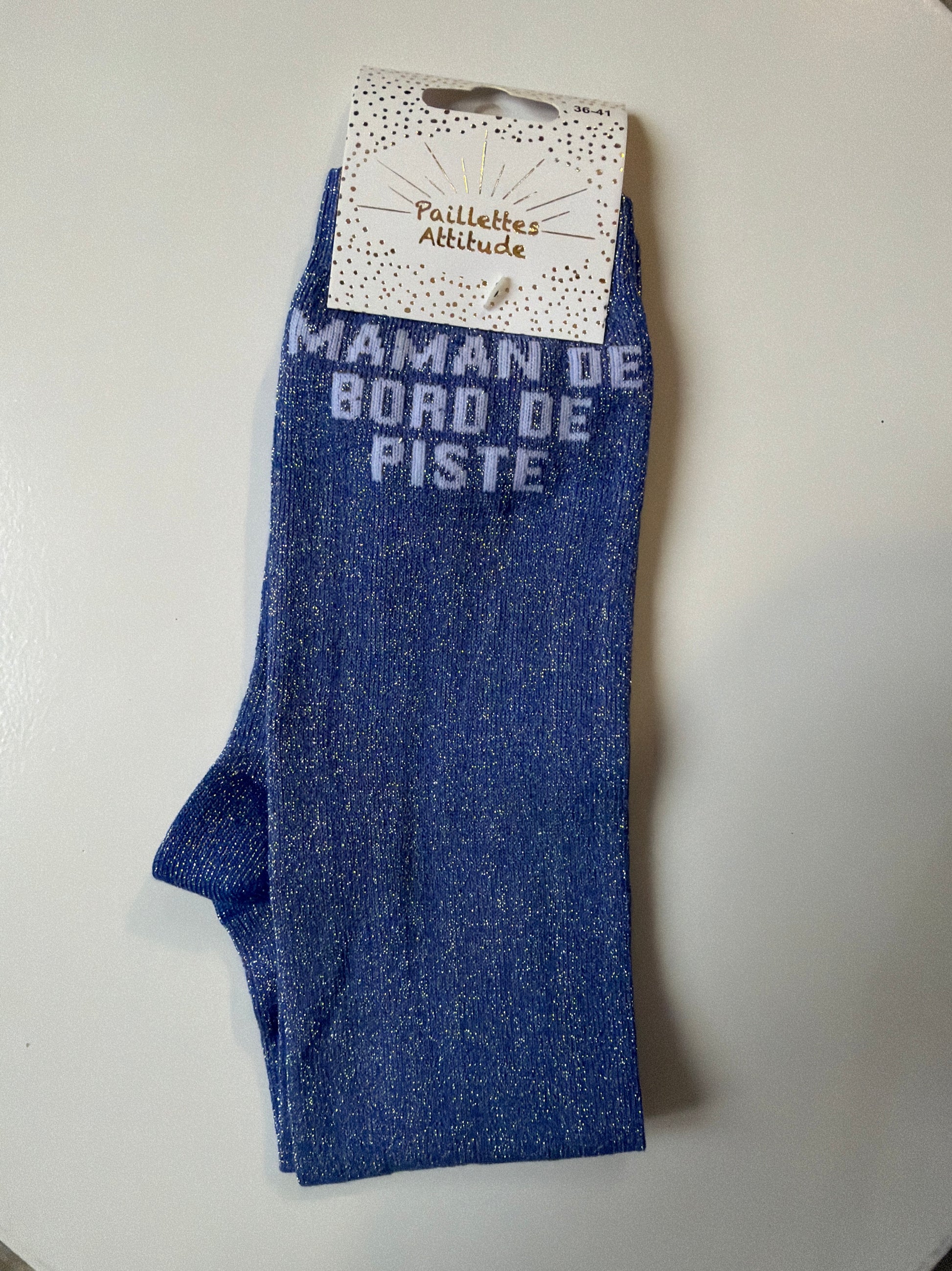 Chaussette pailletée équitation 36-41 MAMAN DE BORD DE PISTE