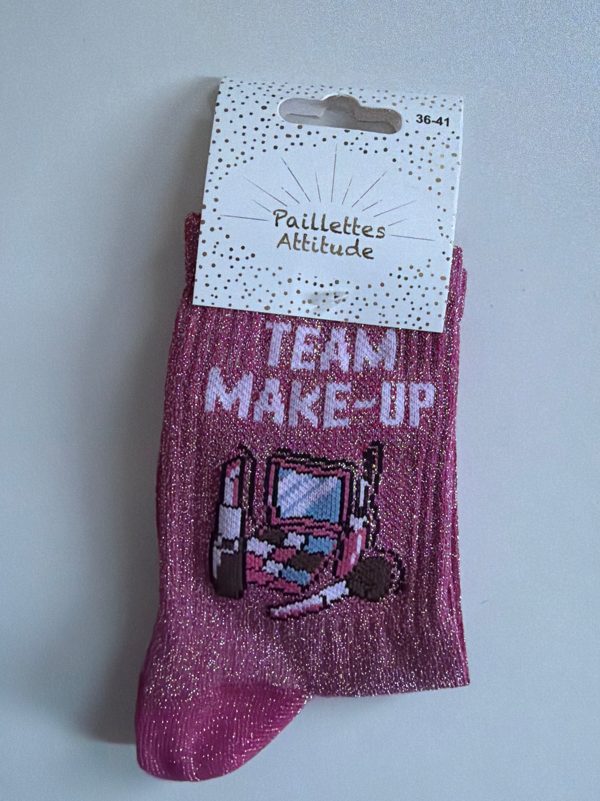 Chaussette de ville pailletée 36-41 TEAM MAKE-UP