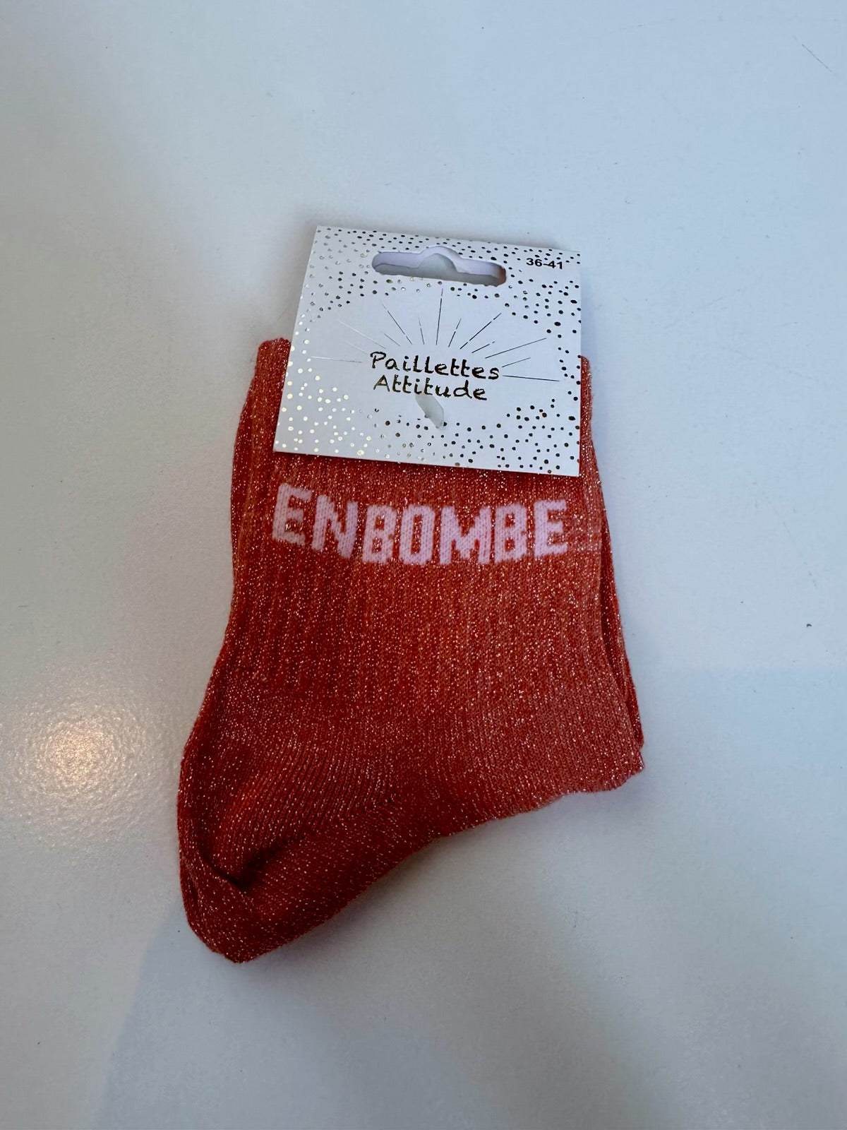 Chaussettes Rouge Pailletée « En Bombe »