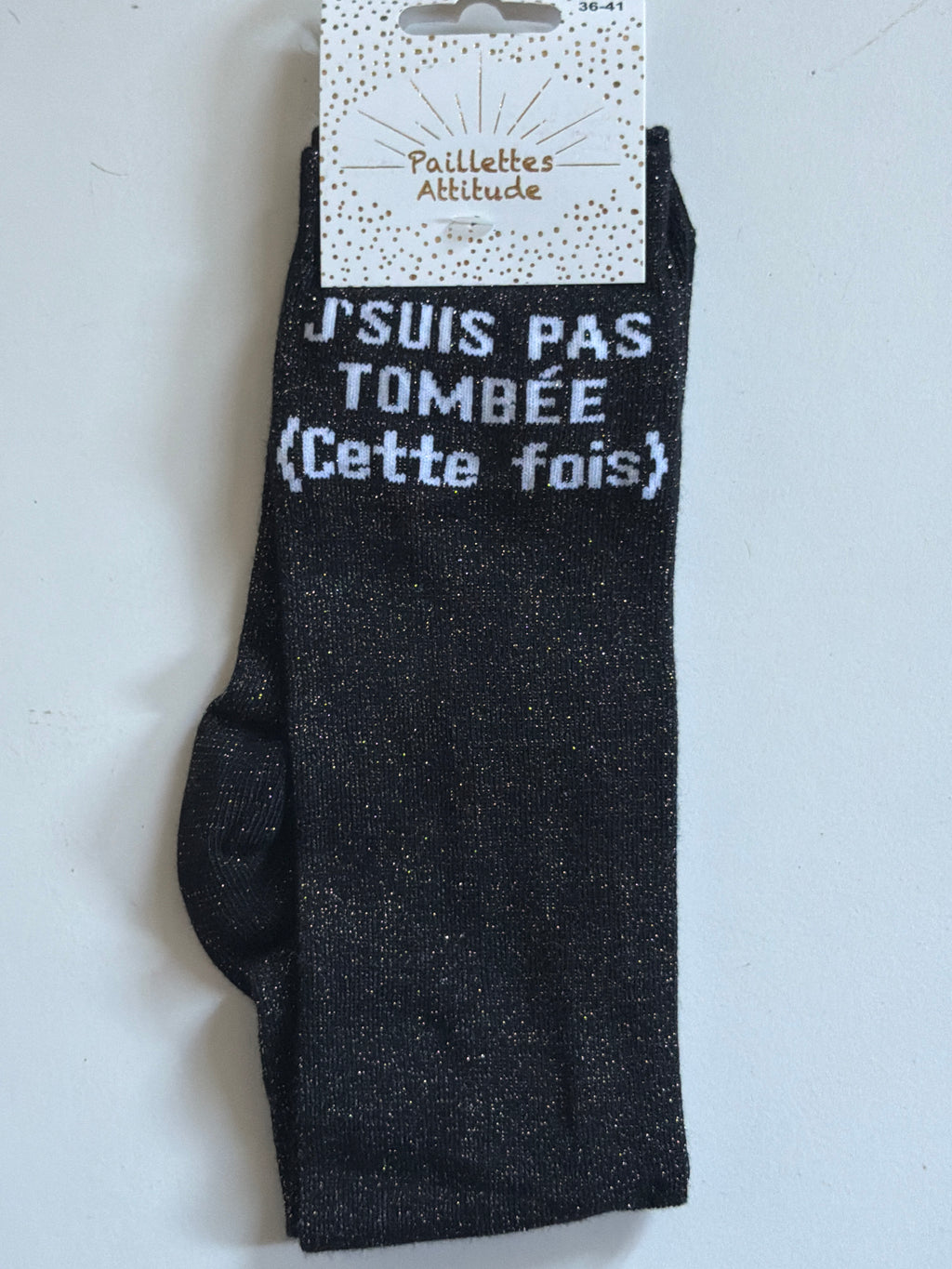 chaussette pailletée equitation 36-41 J’SUIS PAS TOMBÉE (Cette fois)