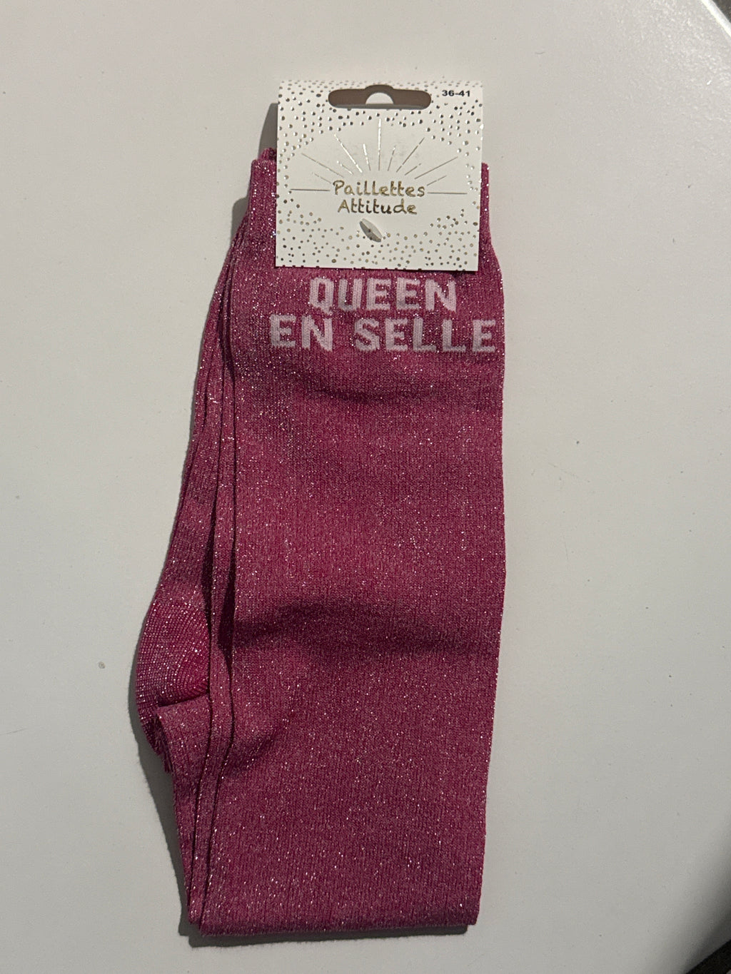 Chaussette pailletée équitation 36-41 QUEEN EN SELLE