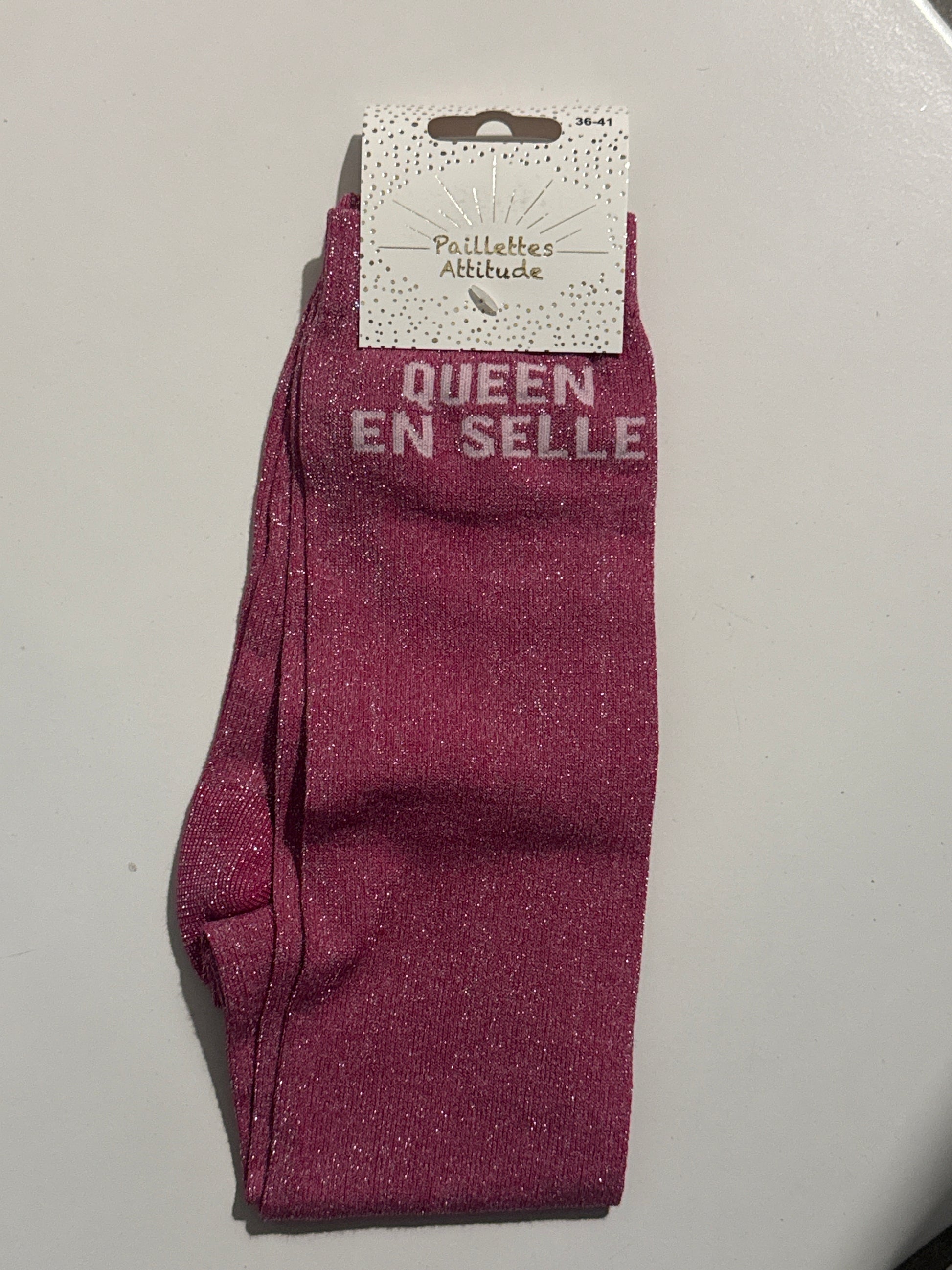 Chaussette pailletée équitation 36-41 QUEEN EN SELLE