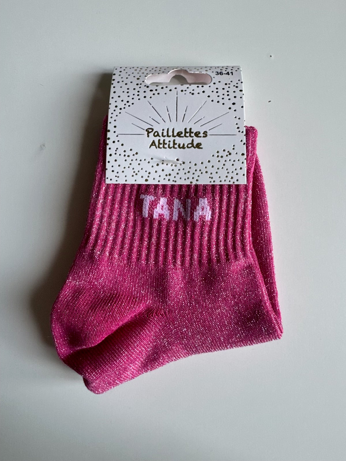 Chaussettes Rose Pailletée « Tana  »