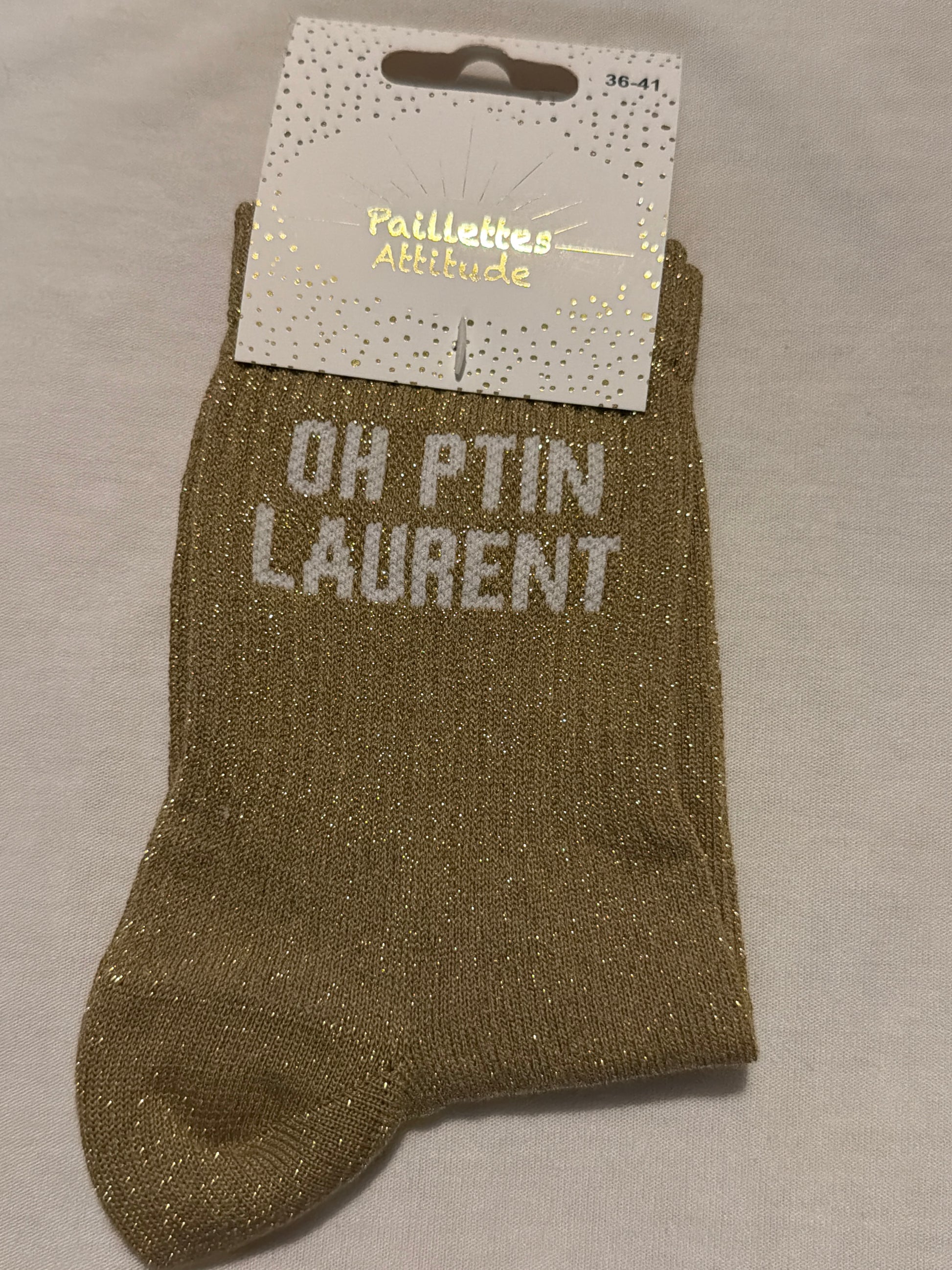 Chaussette de ville pailletée 36-41 OH PTIN LAURENT