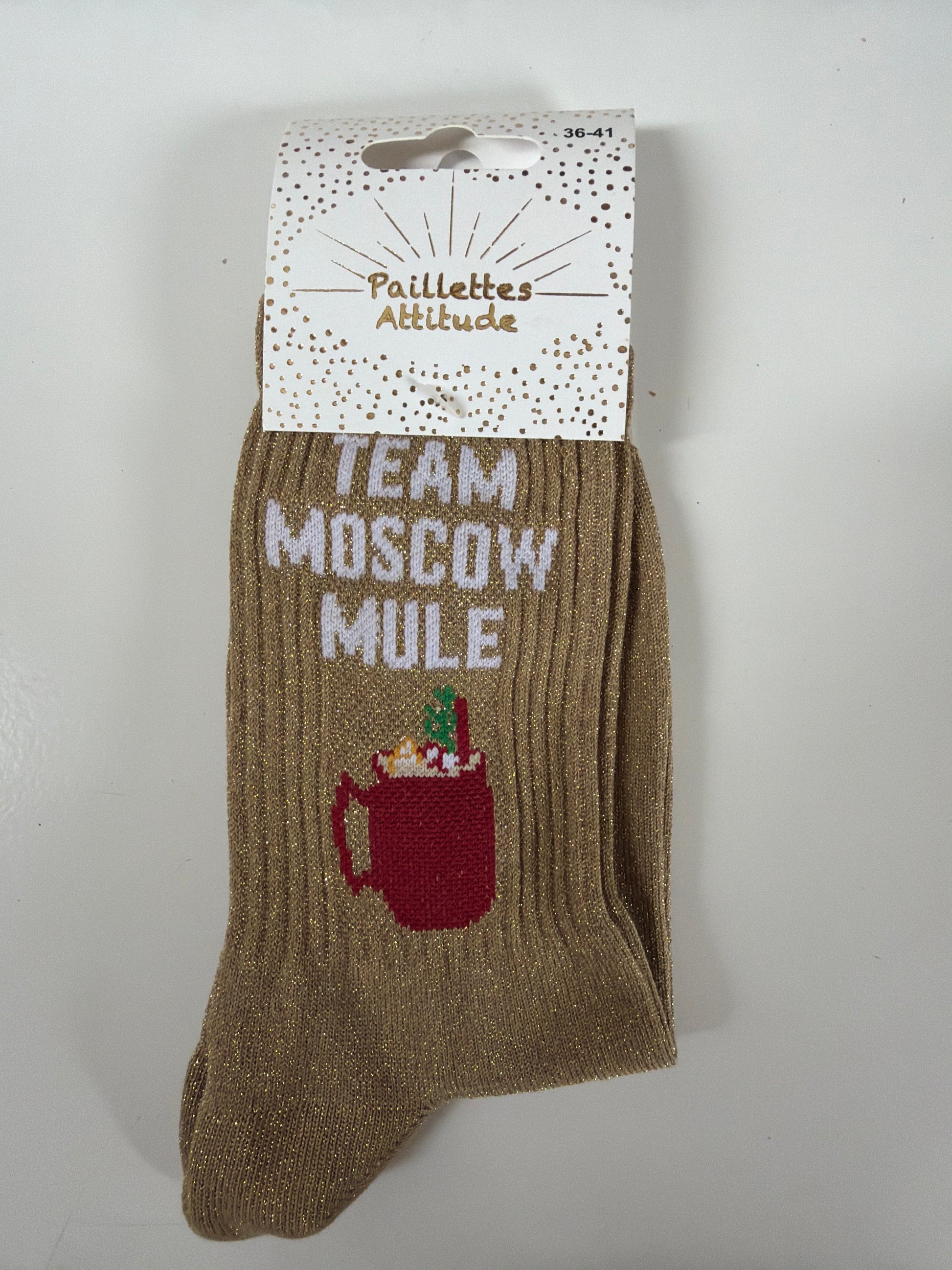 Chaussette de ville pailletée 36-41 TEAM MOSCOW MULE