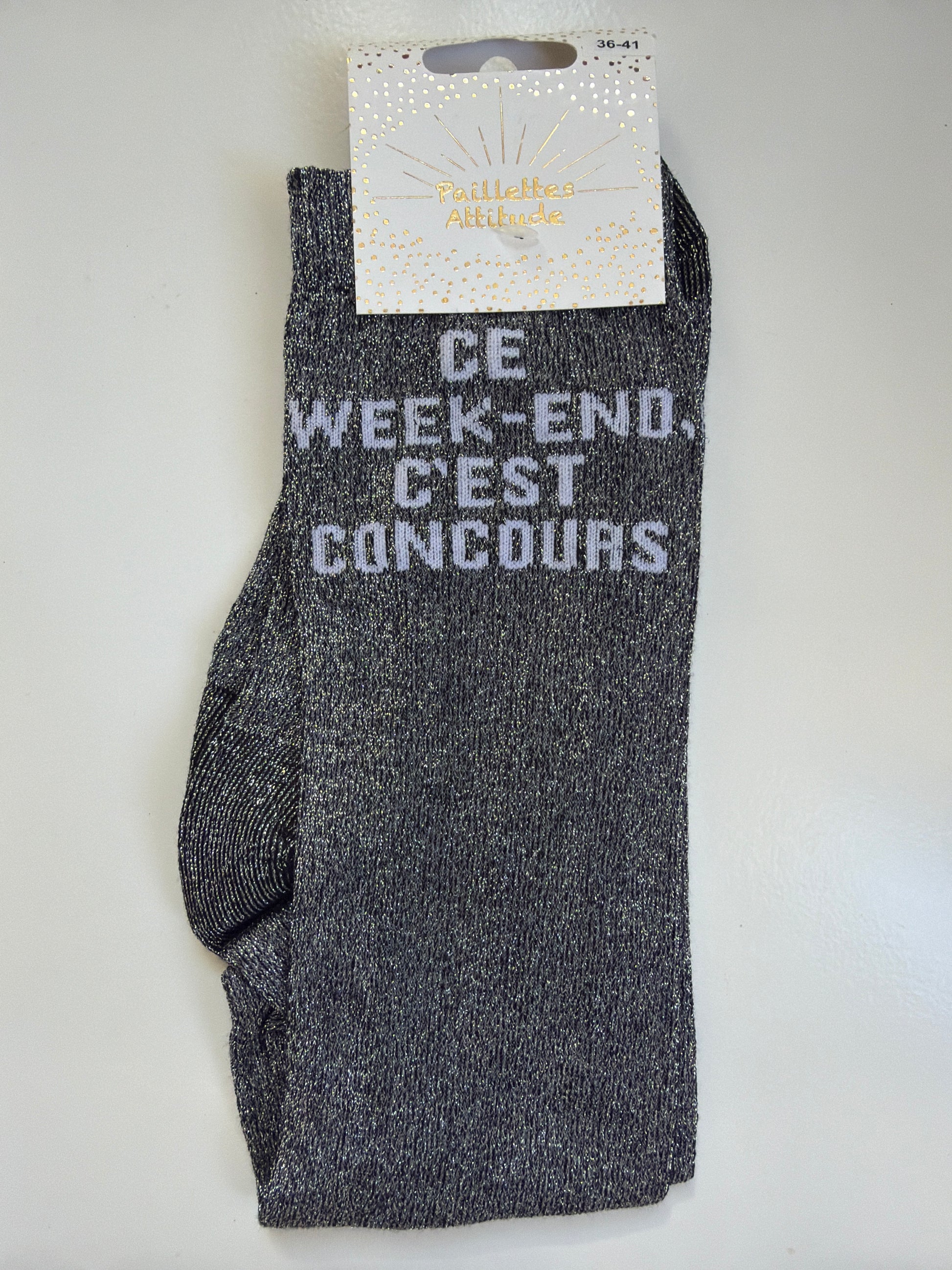 Chaussette pailletée équitation 36-41 CE WEEK-END C’EST CONCOURS 