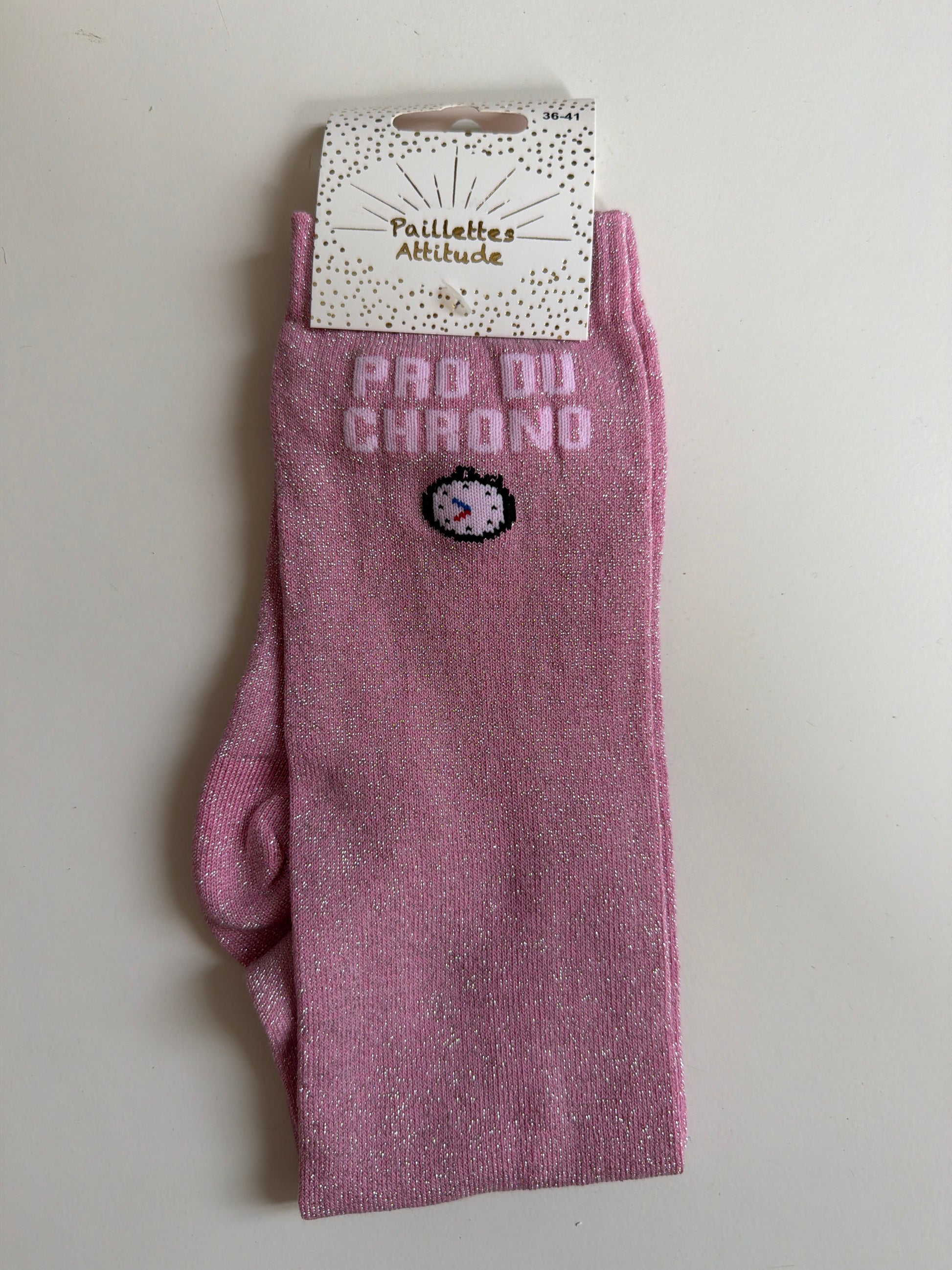 Chaussette équitation pailletée 36-41 PRO DU CHRONO ⏱️