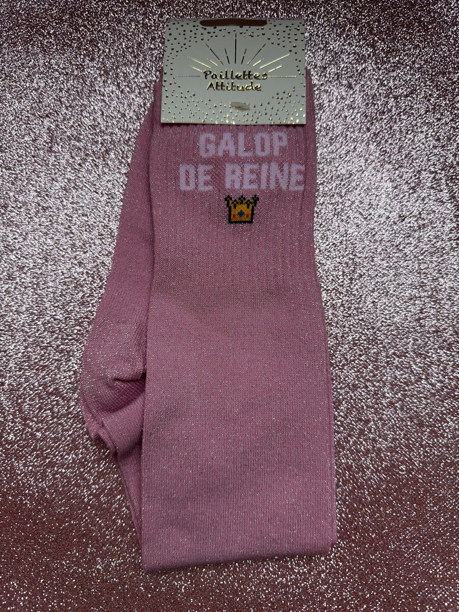 chaussette pailletée GALOP DE REINE 👑 36/41