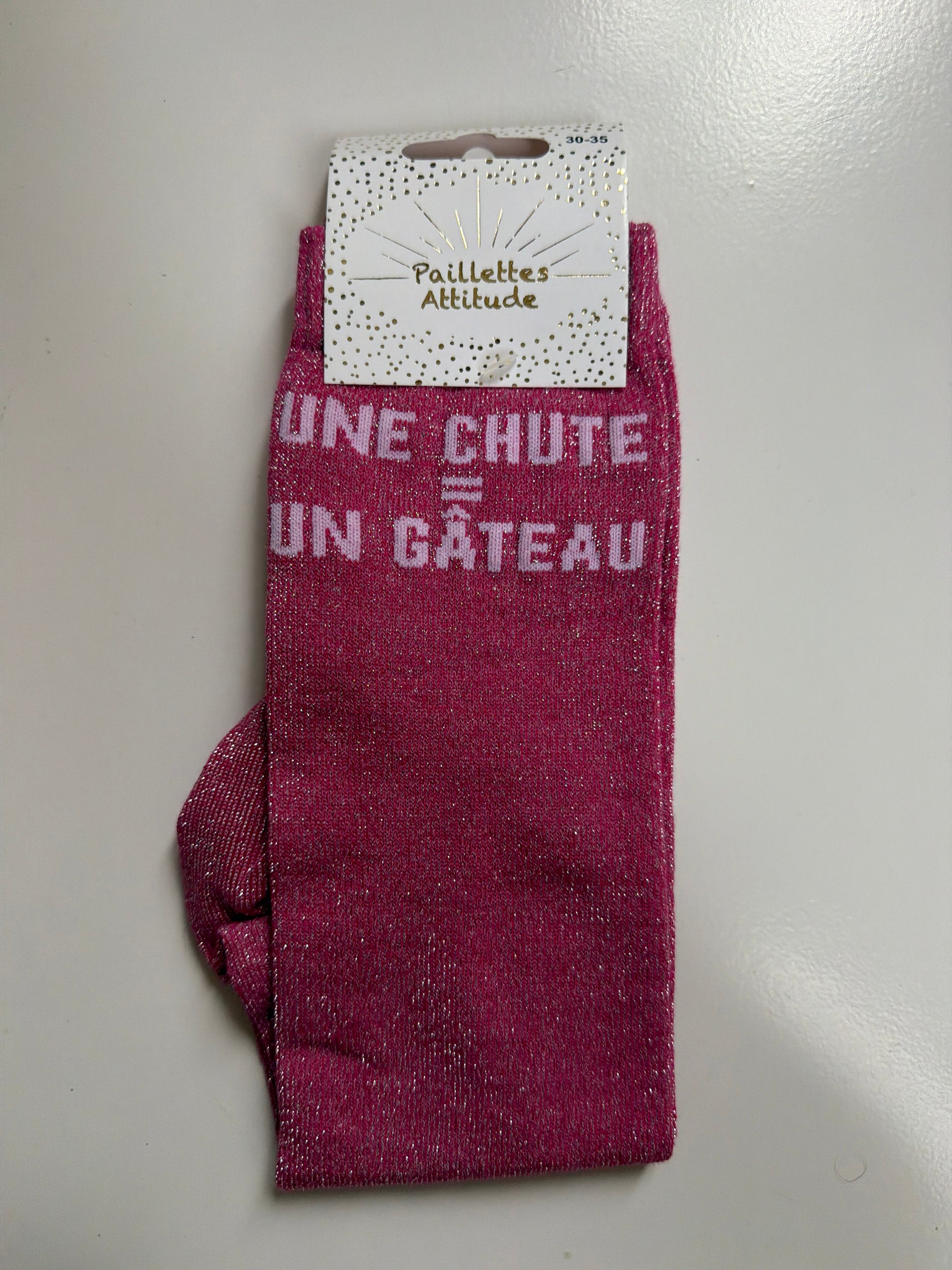 Chaussette pailletée équitation 30-35 UNE CHUTE = UN GÂTEAU