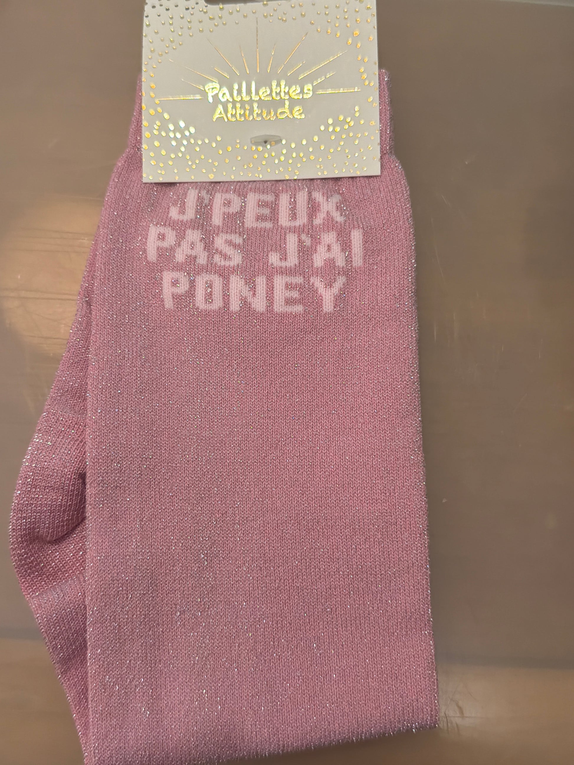 Chaussette pailletée équitation enfant 30/35 J’PEUX PAS J’AI PONEY