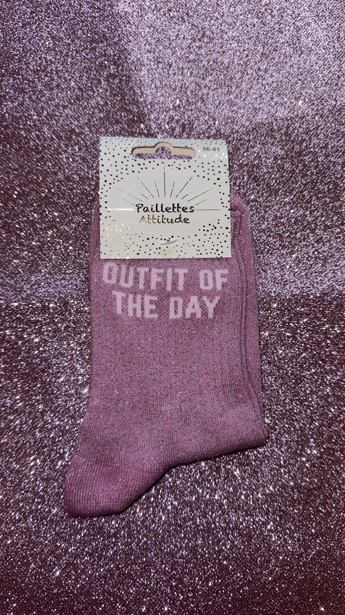 Chaussette pailletée 36/41 « outfit of the day »