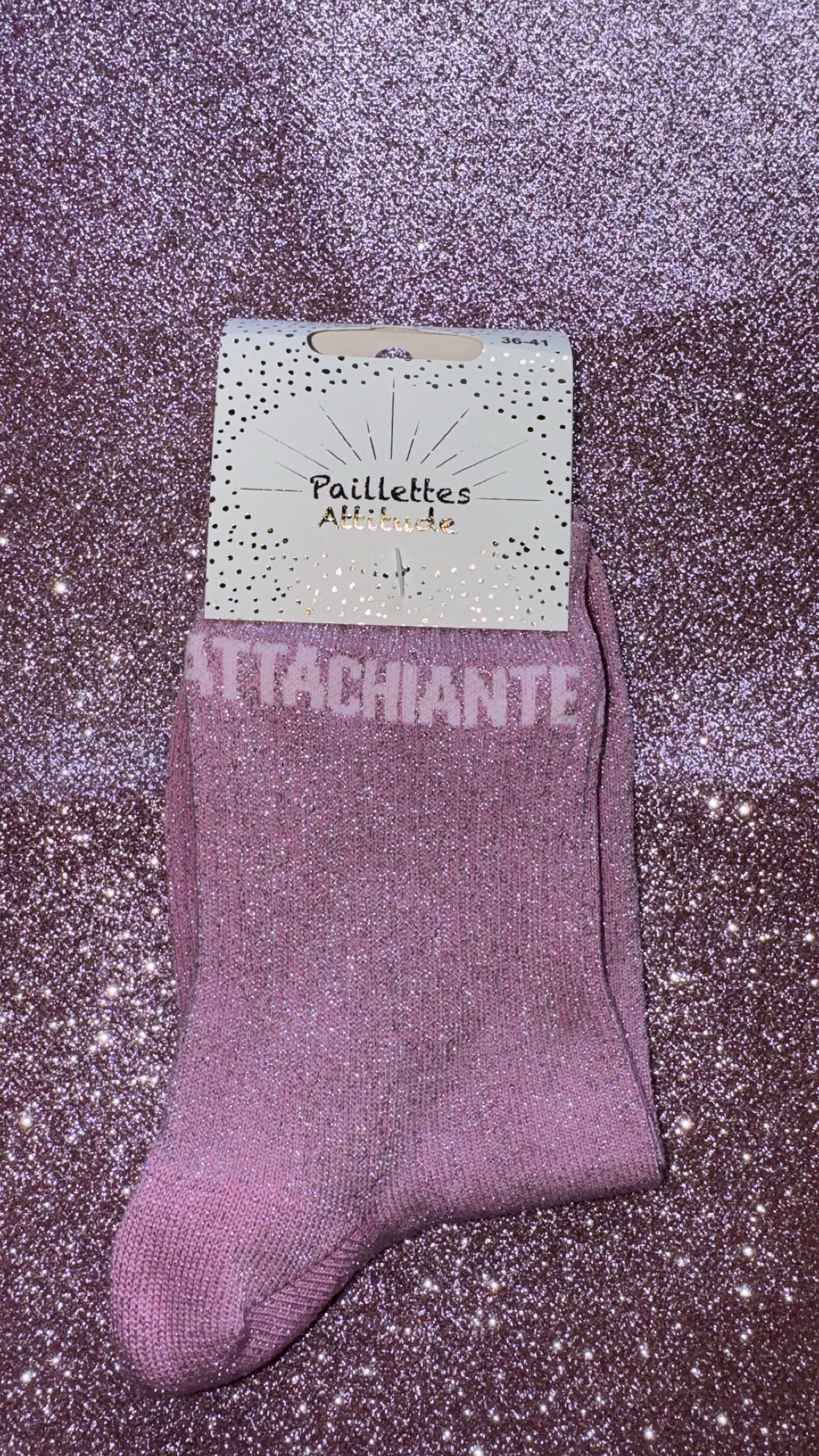 Chaussettes de ville pailletée 36/41 « Attachiante »