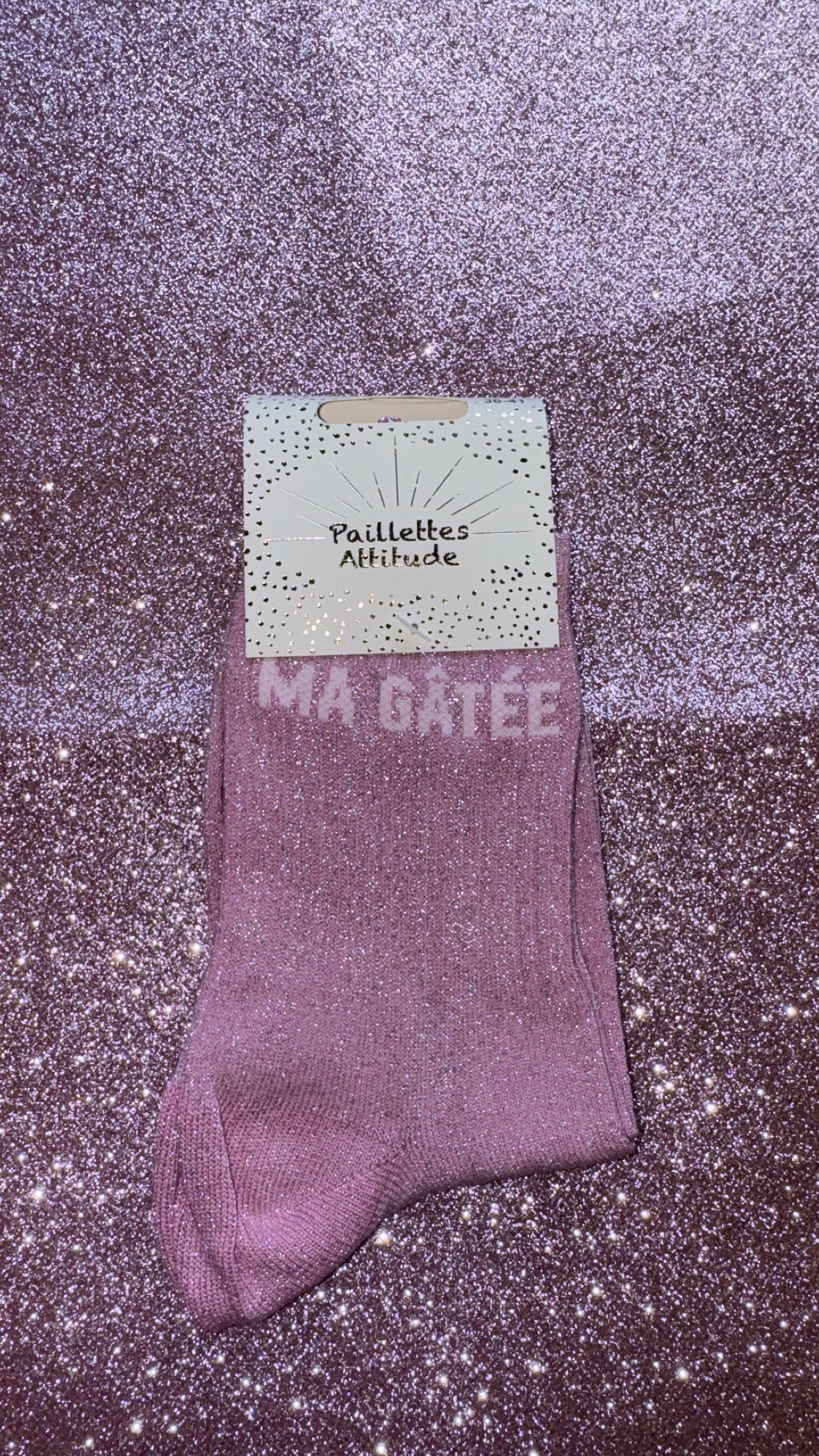 Chaussettes de ville pailletée 36/41 « Ma gâtée »